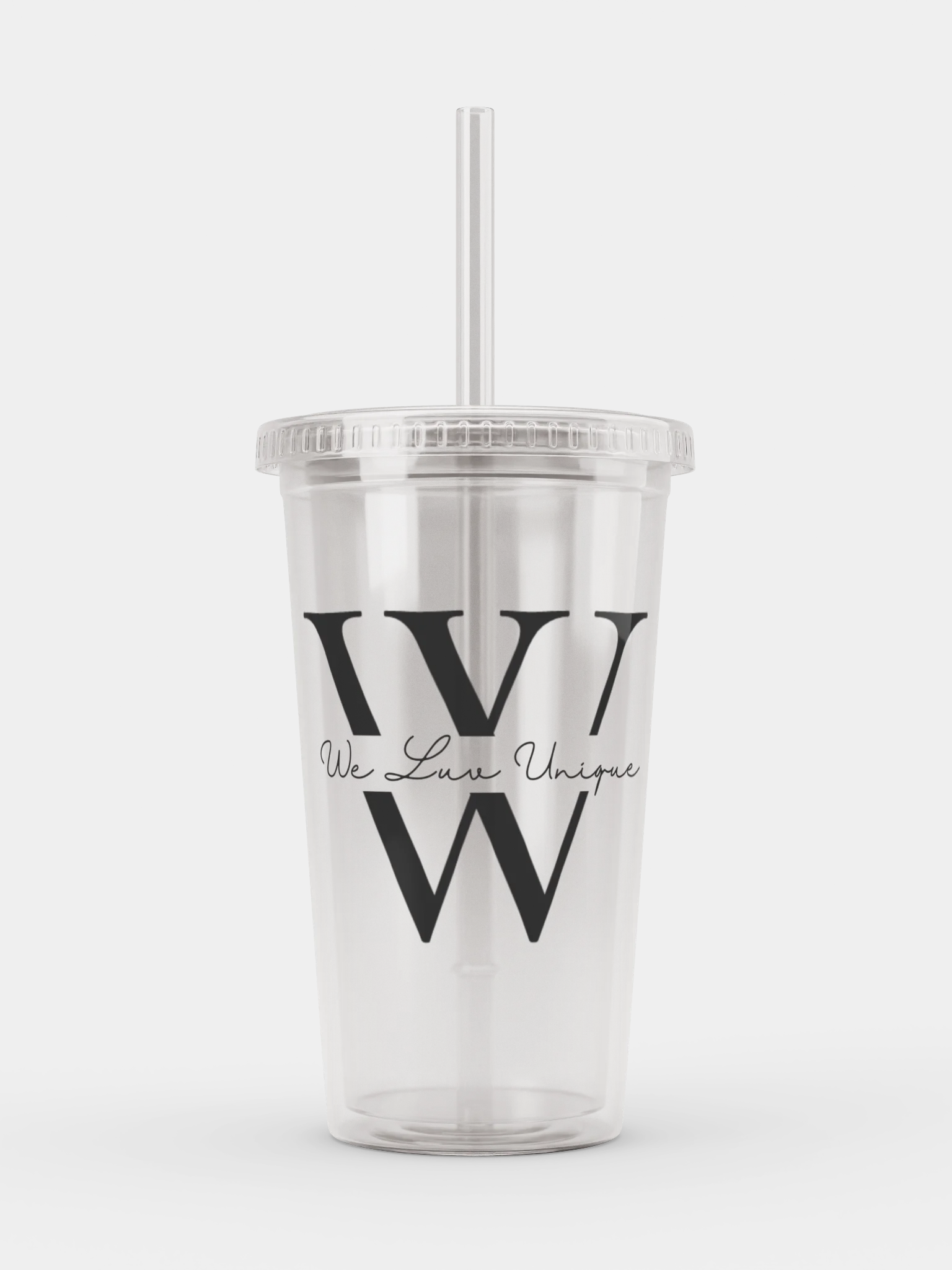 WLU Double Wall Clear Plastic Tumbler product image (1)