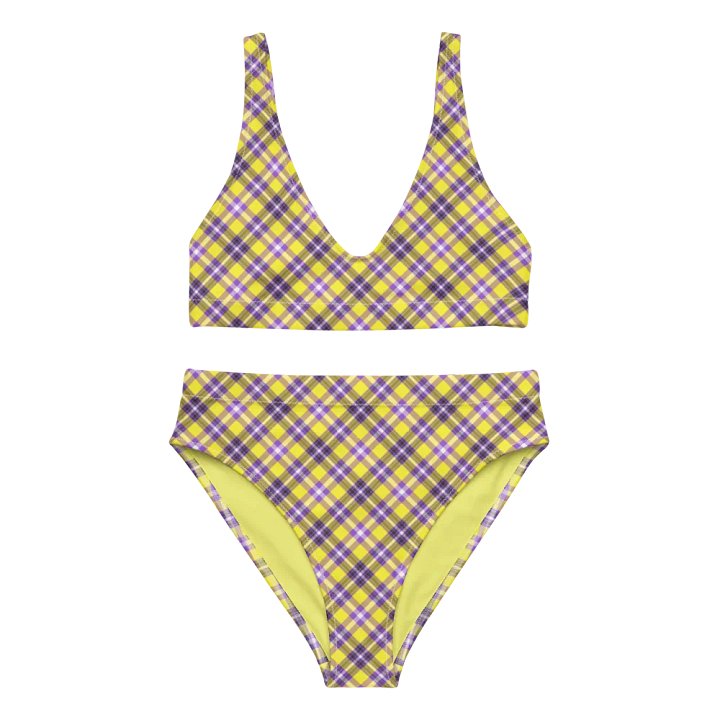 Yellow and Purple Plaid Bikini product image (2)