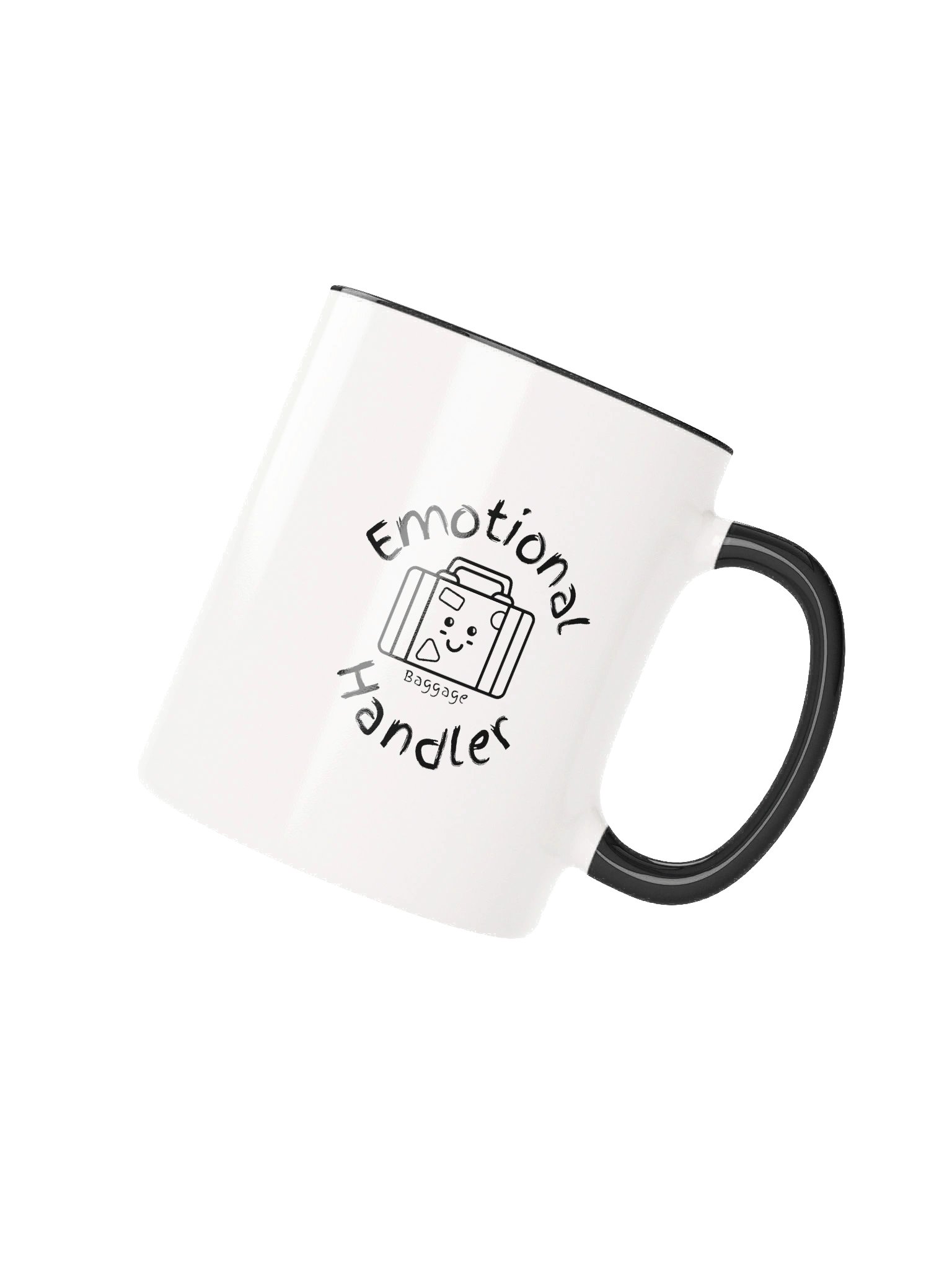 Emotional Baggage Handler Worn Smiling Suitcase Ceramic Mug product image (1)