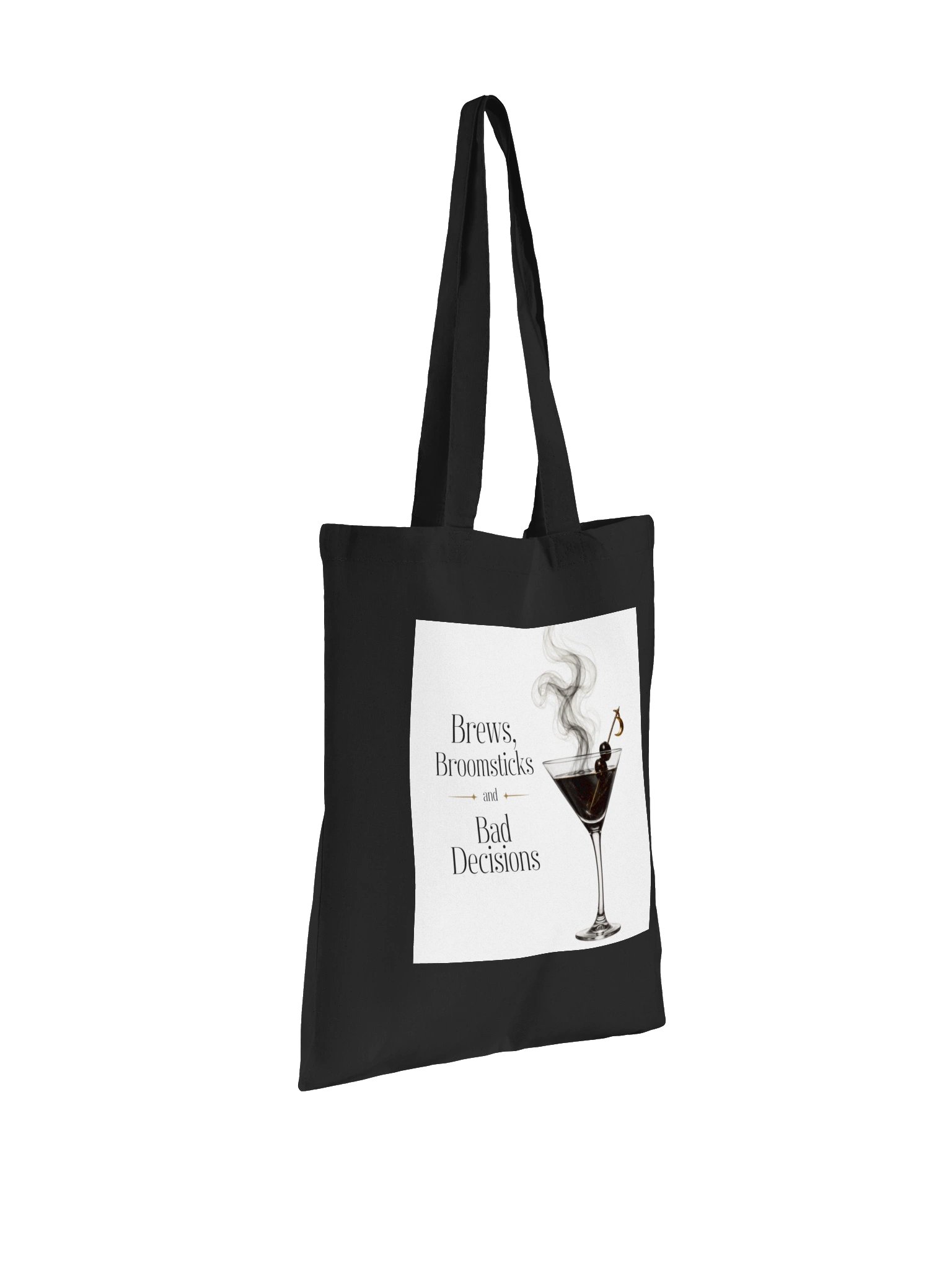 Brews, Broomsticks & Bad Decisions Tote in Black product image (3)