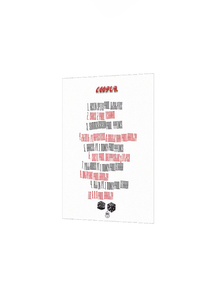 COOPER CASINO Album Tracklist Poster product image (2)