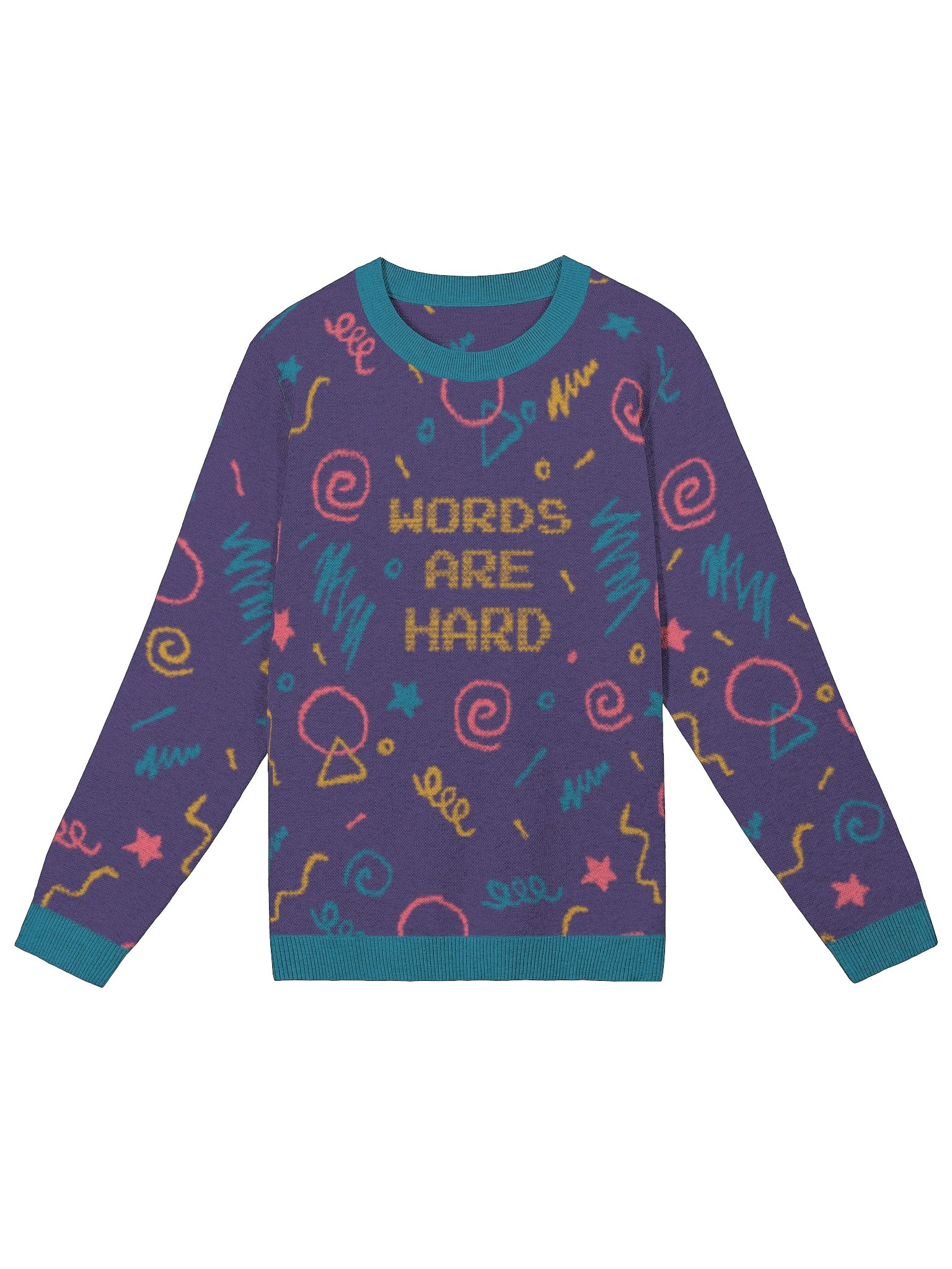 Words Are Hard Arcade Sweater product image (1)