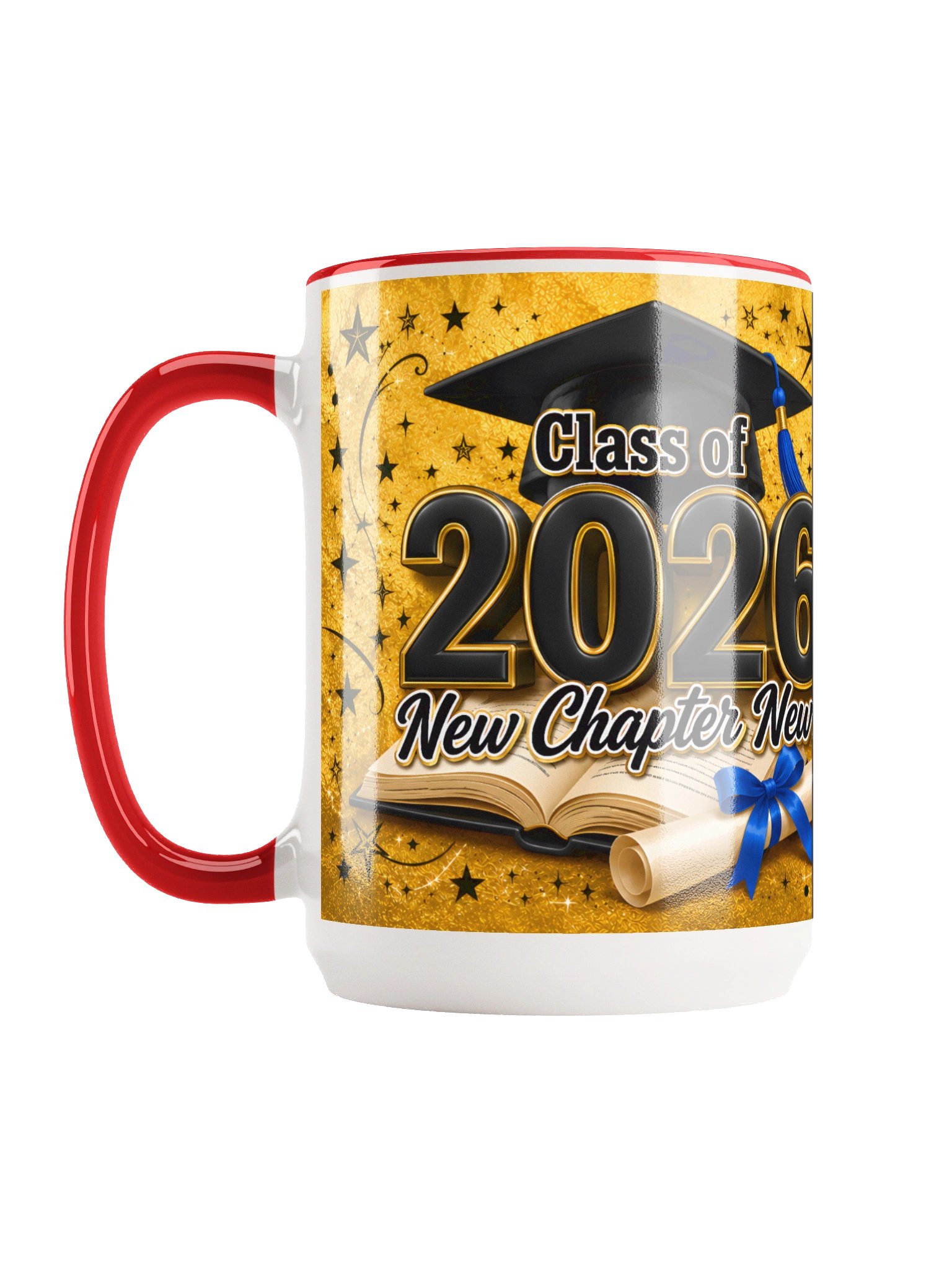 "Class of 2026 New Chapter New Me" Graduation Mug — Gold Wrap product image (4)
