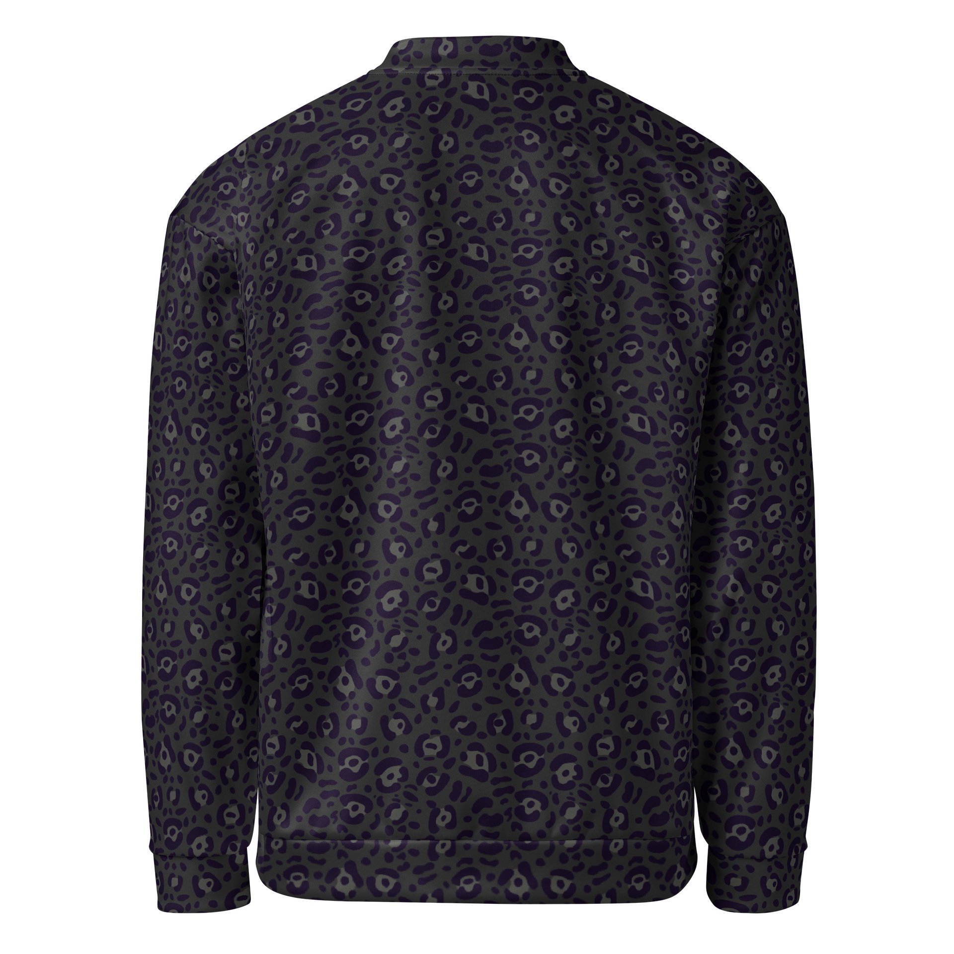 Comfortable Bomber Jacket with Bold Black Leopard Print product image (2)
