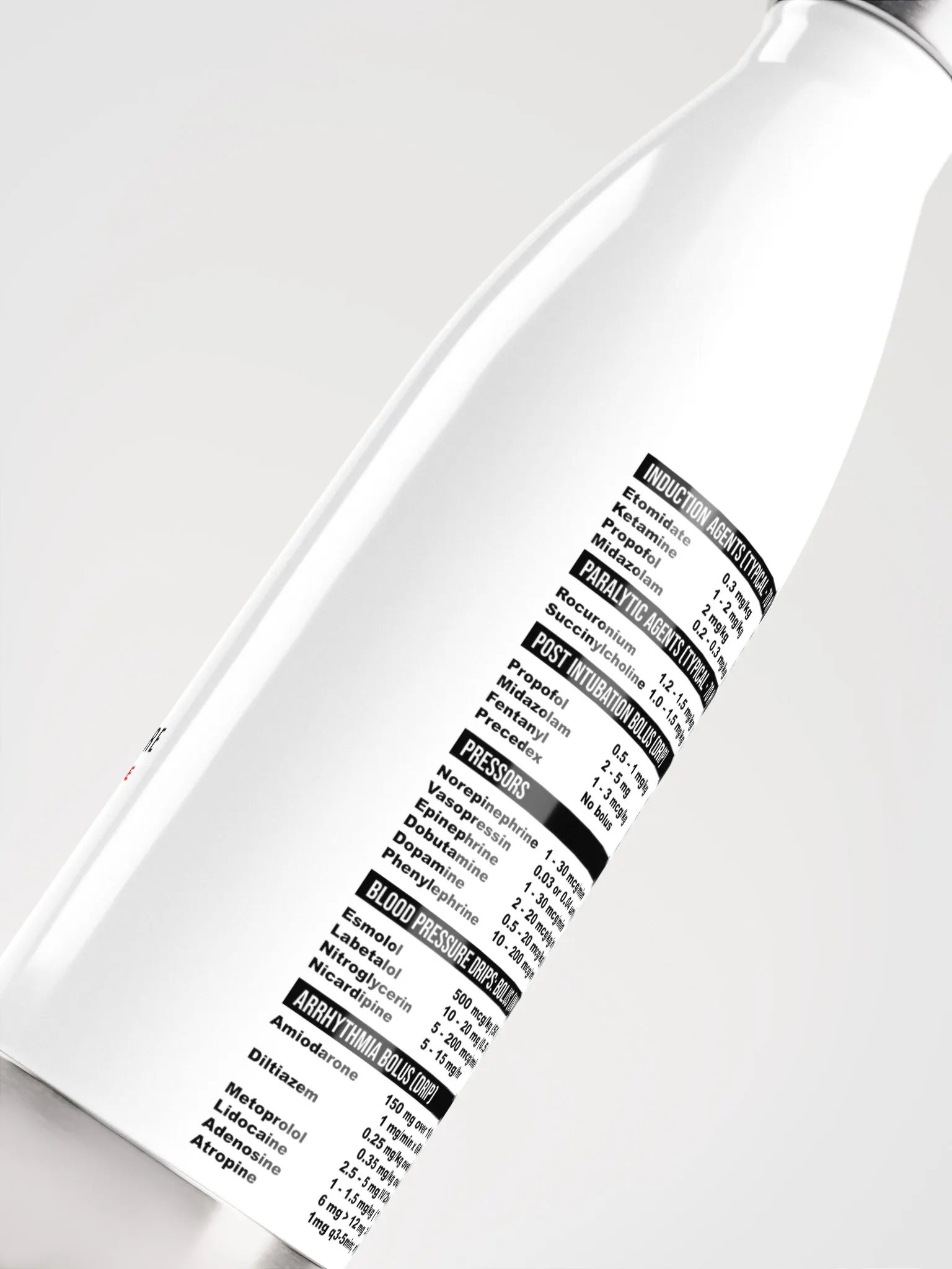 JMEM Resus Water Bottle (white) product image (5)