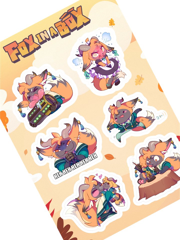 FoxInABox Sticker Sheet product image (1)