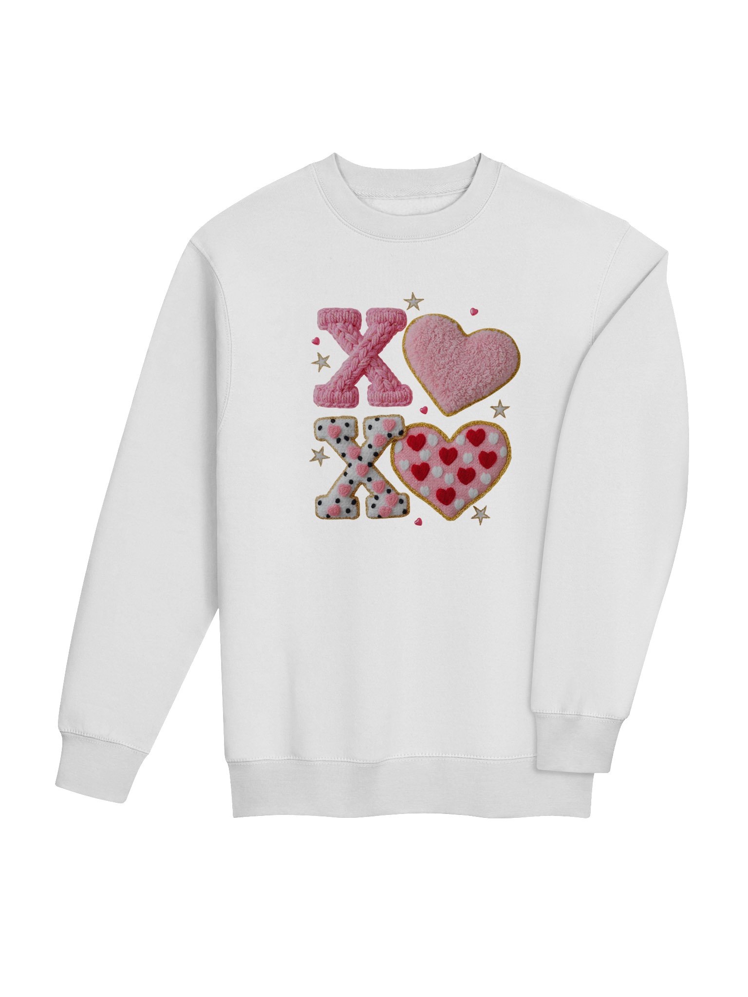 XOXO Hearts Faux Yarn Crewneck Sweatshirt product image (19)