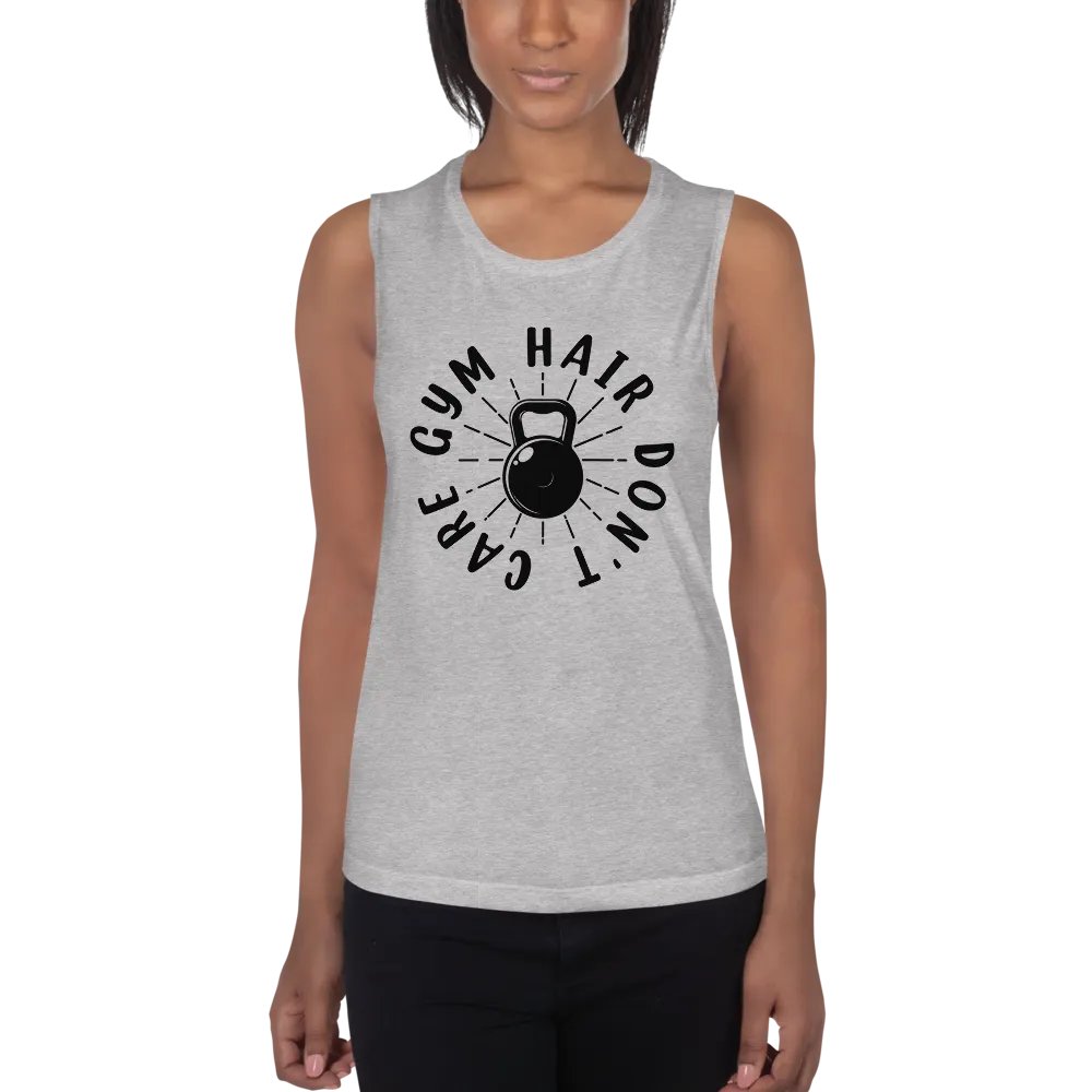 Hair Gym Don't Care - Flowy Muscle Tank product image (7)