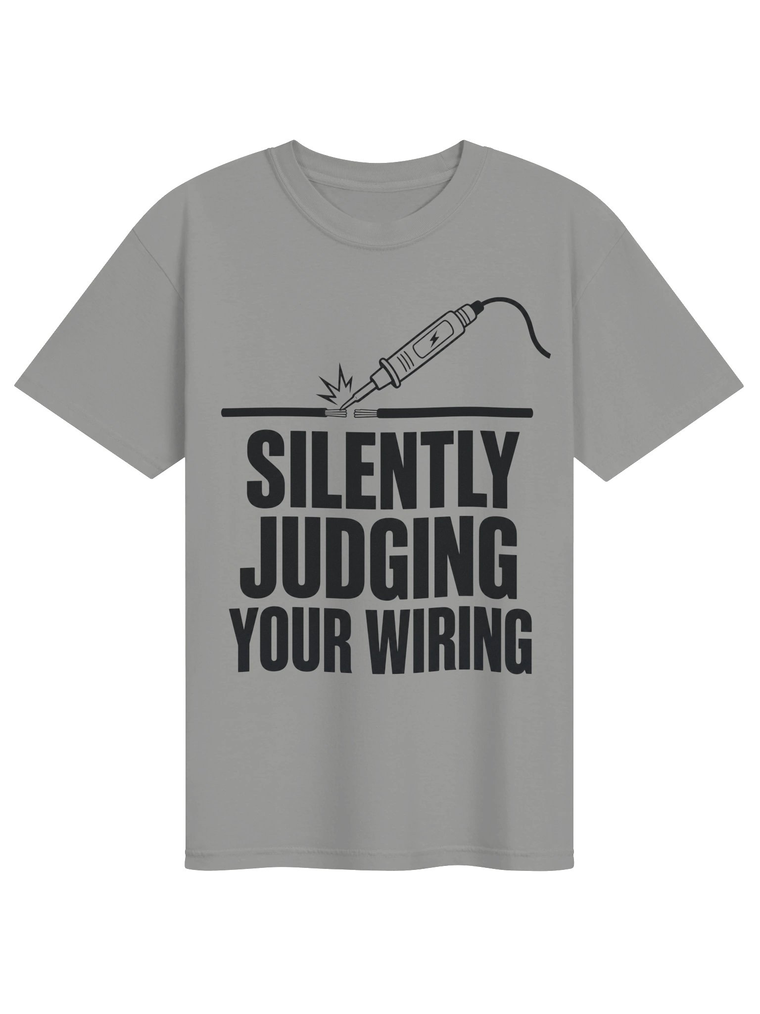 "Silently Judging Your Wiring" Electrician Shirt — Funny Trade Tee product image (4)