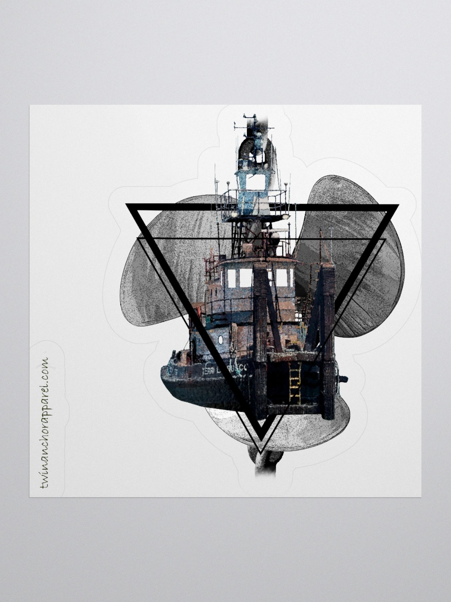 Chain Triangle - Three blade prop & Terri L. Brusco Kiss Cut Stickers product image (1)