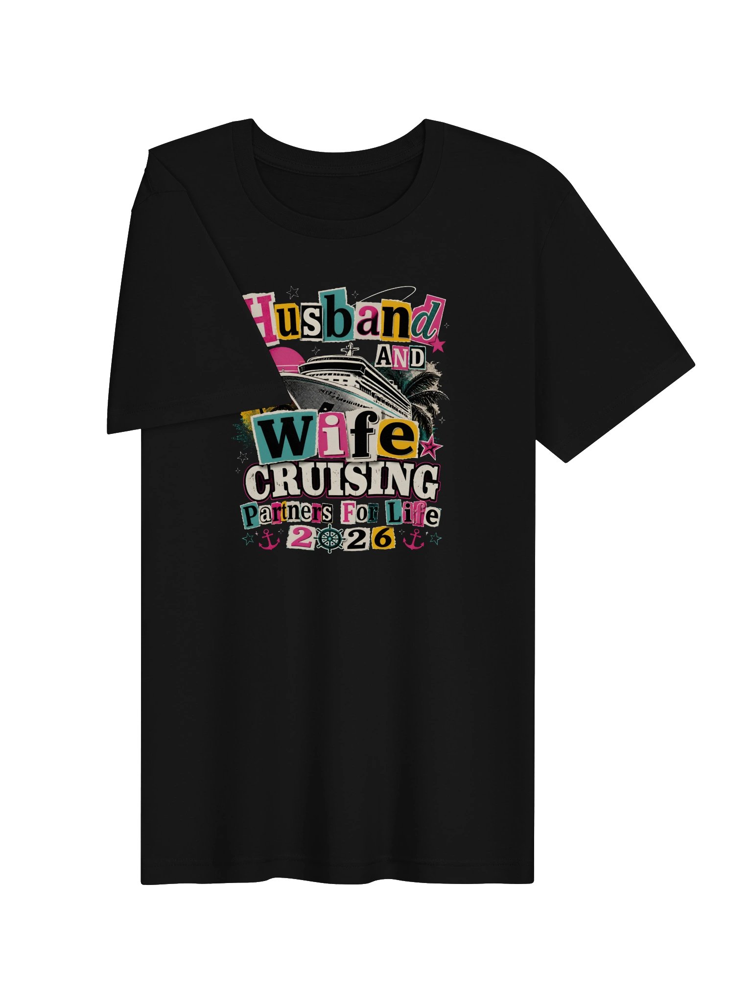 Husband & Wife Cruising Partners for Life 2026 T-Shirt | Couples Cruise Tee product image (3)