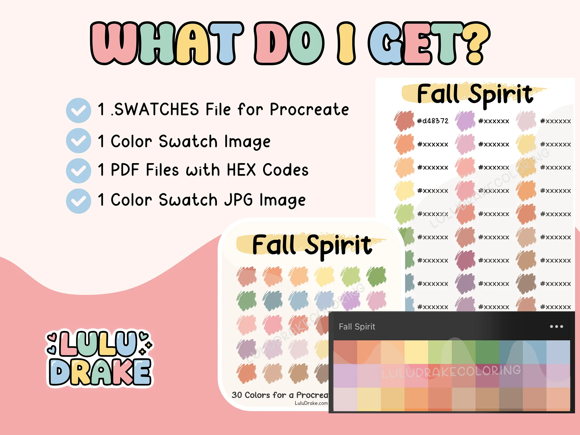 Fall Spirit Procreate Color Palette with HEX Codes ★ DIGITAL ★ product image (5)
