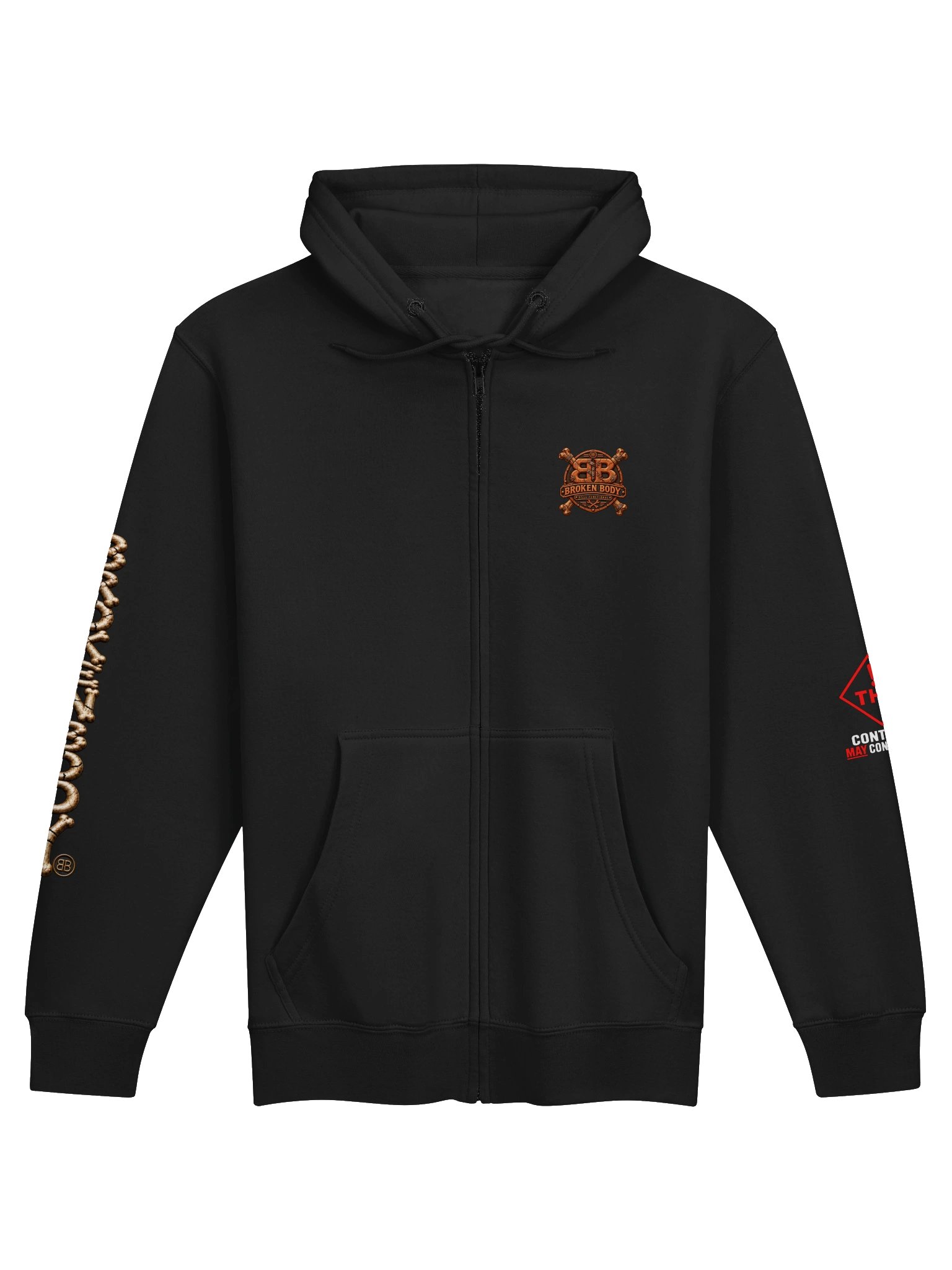BROKEN BODY™ — CHECK ENGINE / THC — FULL ZIP HOODIE product image (1)