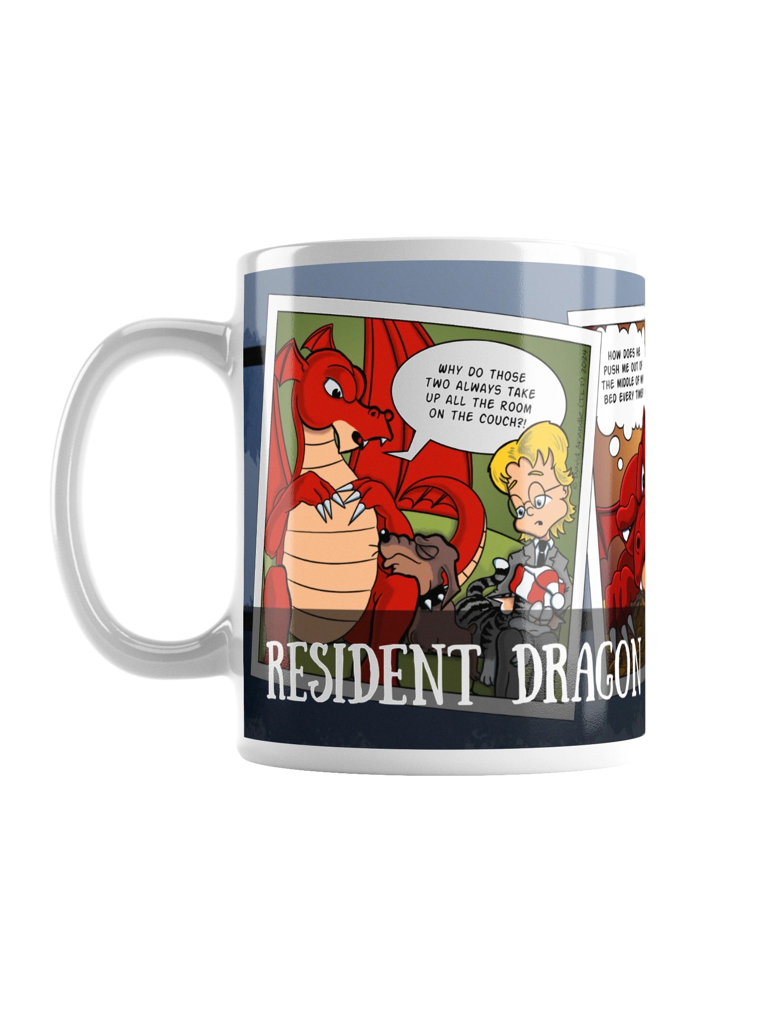 Resident Dragon Comic Sleep Three-Panel Mug product image (1)