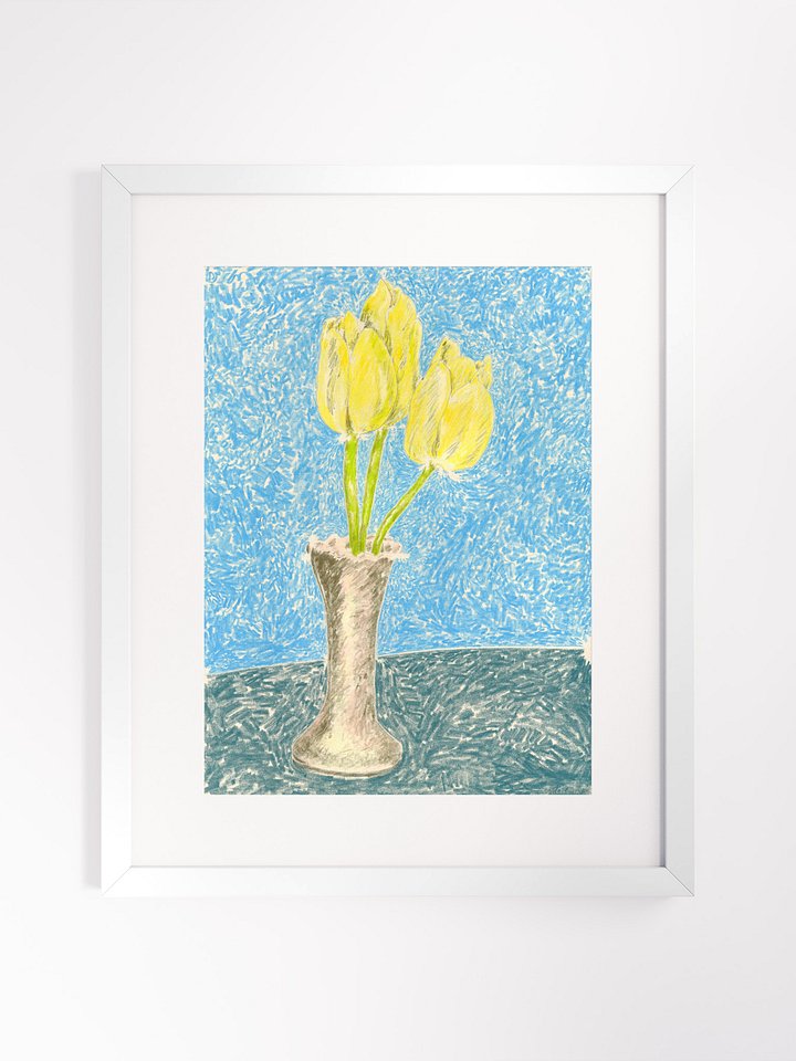 Yellow Tulips in Grandmother's Vase 09.29.12 print framed product image (1)