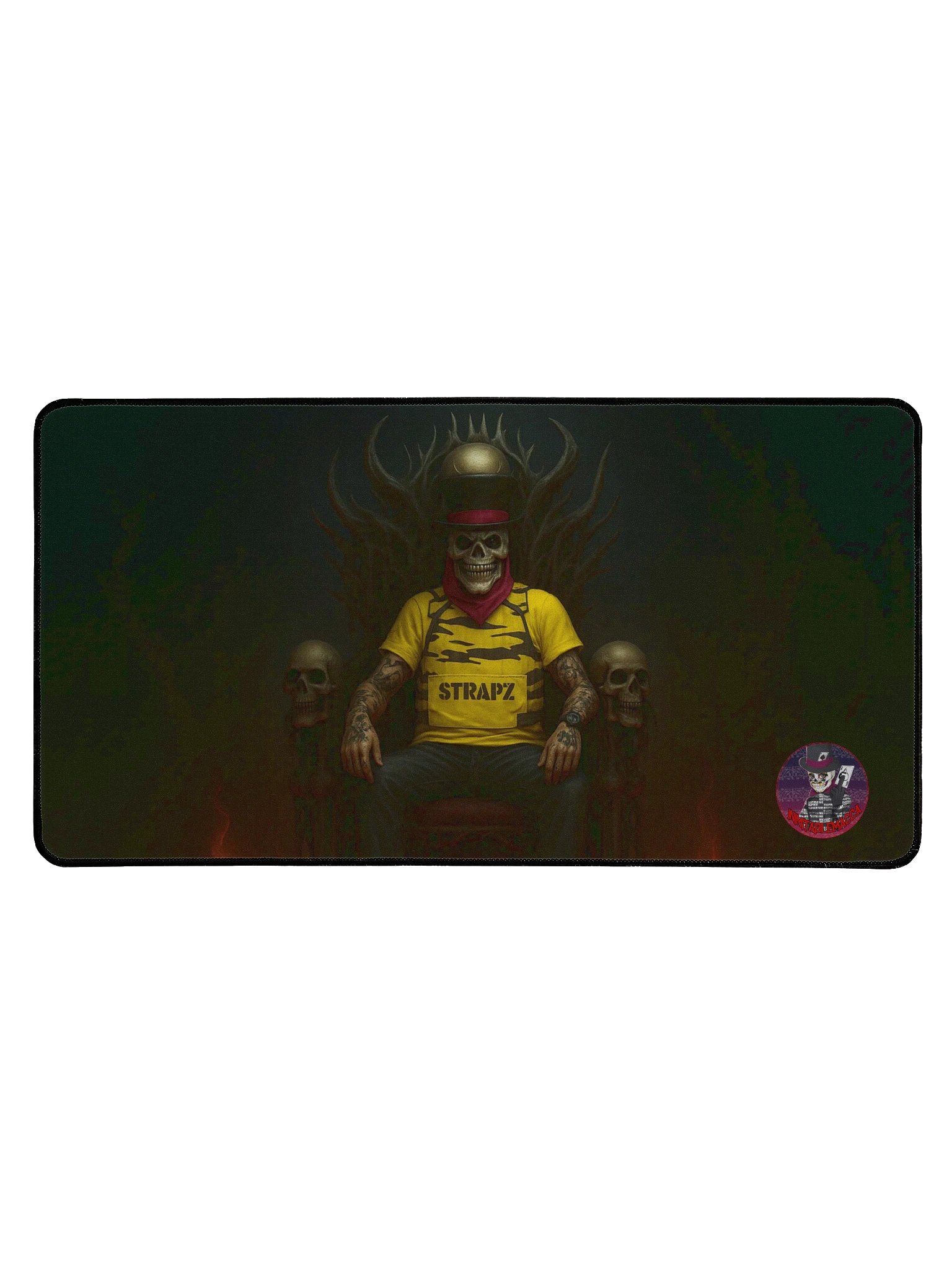 Macca on throne Gaming Desk Matt product image (1)