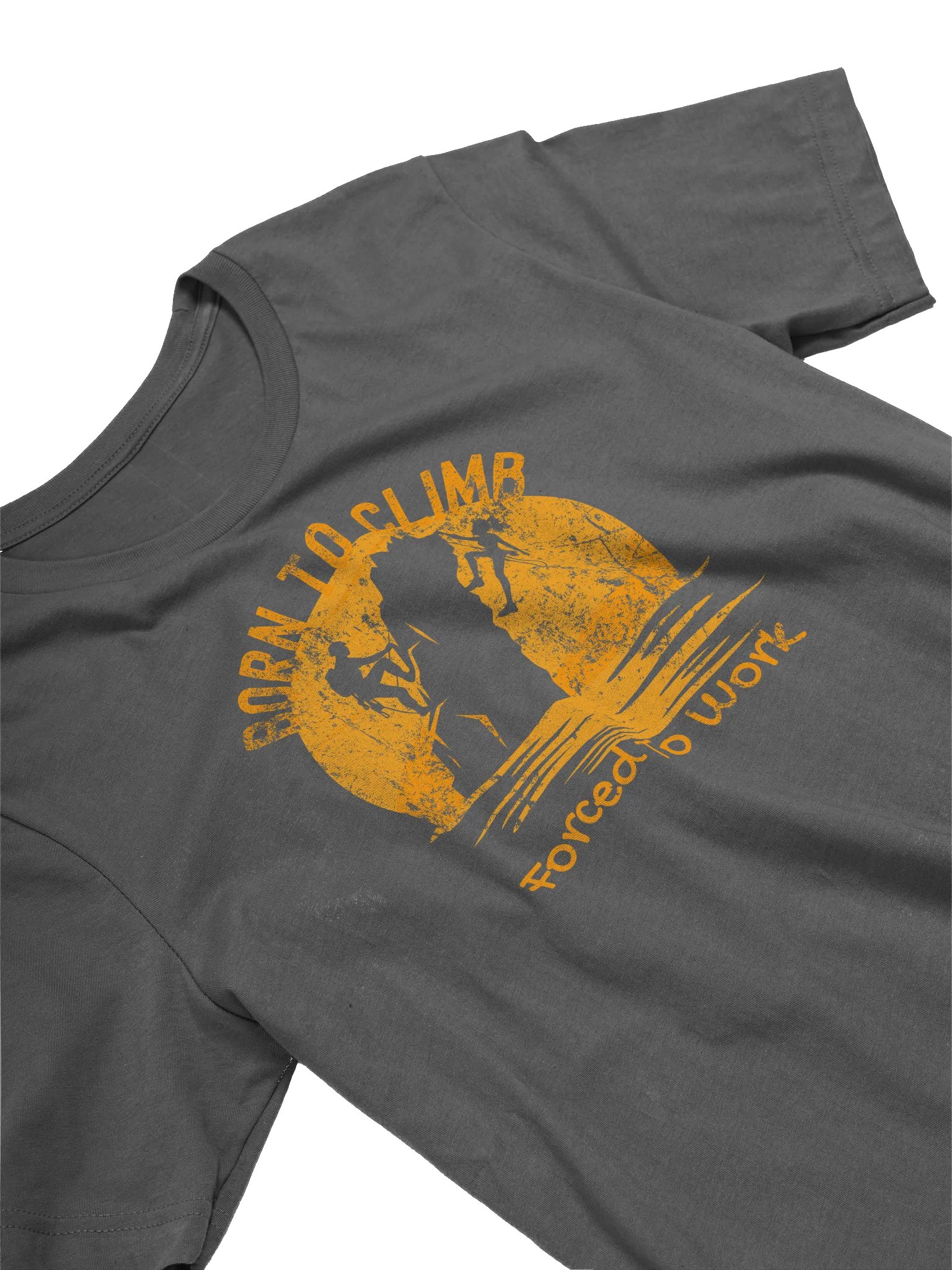 Mountain Adventurer Retro Climber Tee, Unisex Climbing T-Shirt, Born To Climb Shirt, Forced To Work Tee, Outdoor Enthusiast Gift product image (29)