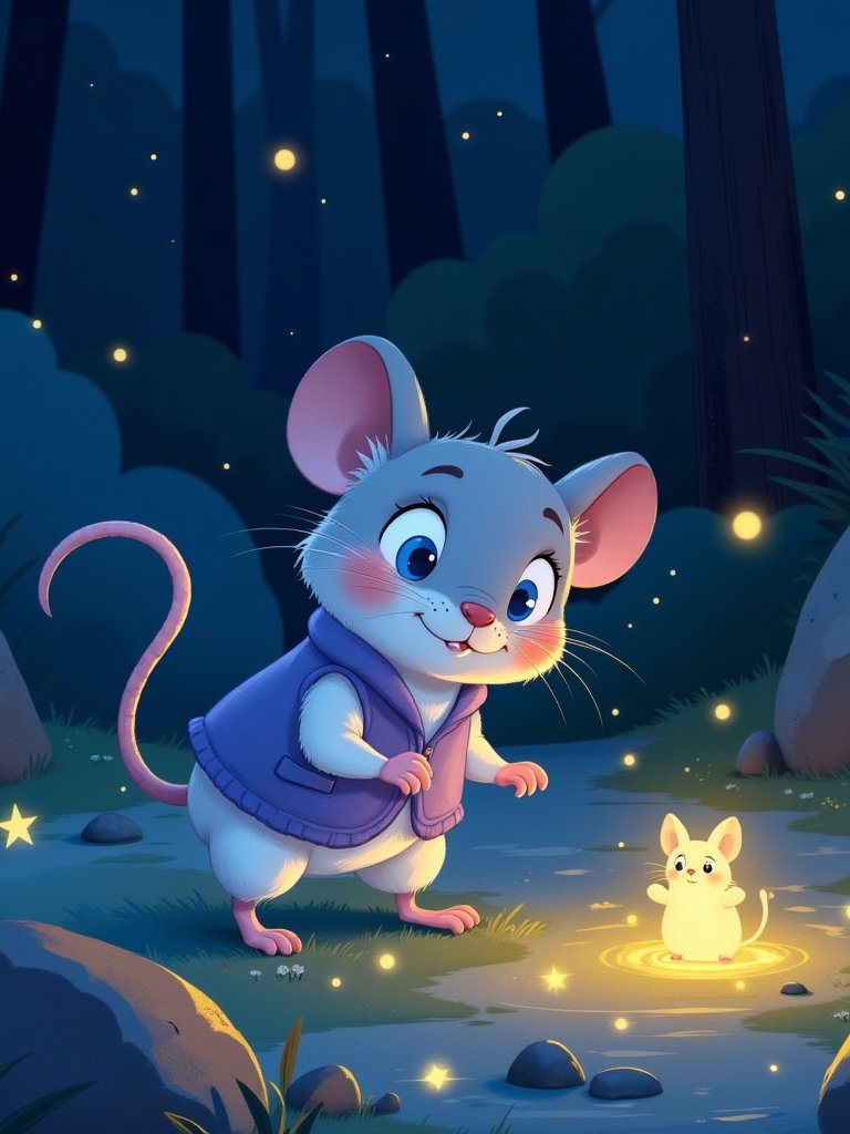 Milo the Moonlight Mouse | Kids Bedtime Story PDF | Preschool Fairy Tale Book | Toddler Ebook | Instant Digital Download (25 Pages) product image (6)