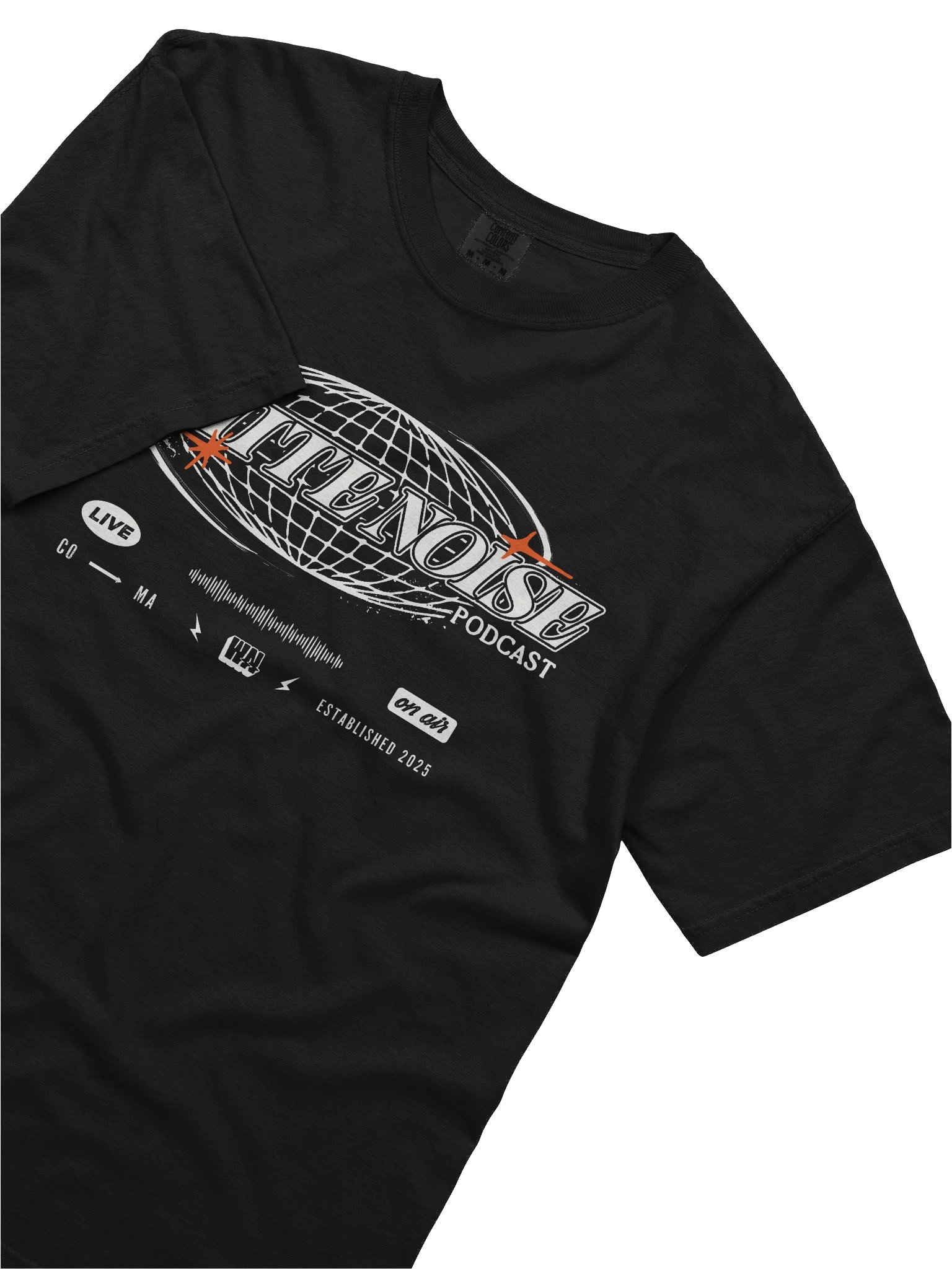 White Noise Podcast | Broadcast Live T-Shirt product image (35)
