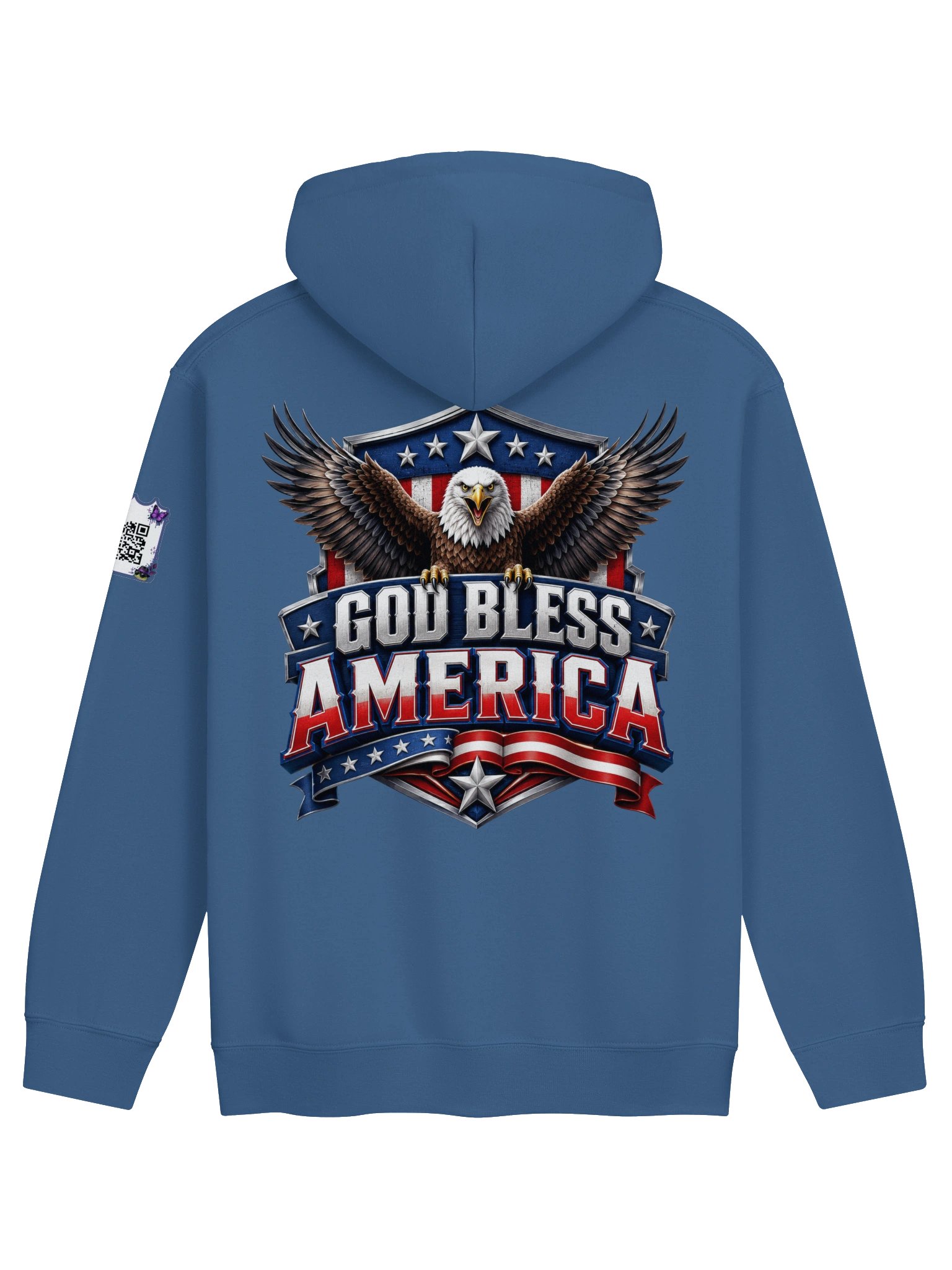 God Bless America (2) Hoodie w/QR product image (1)