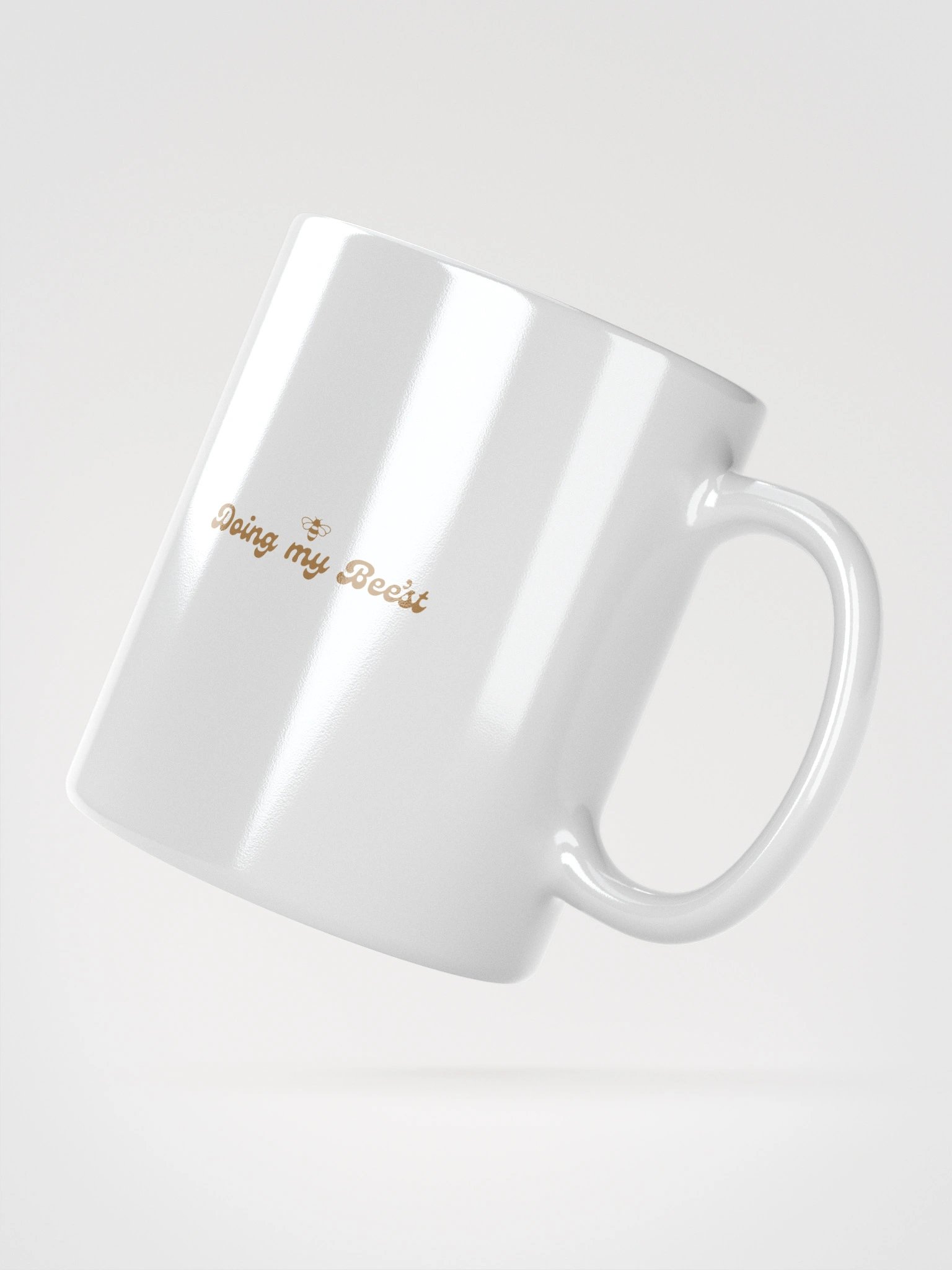 Doing my Beest - White Mug | yellow print product image (3)
