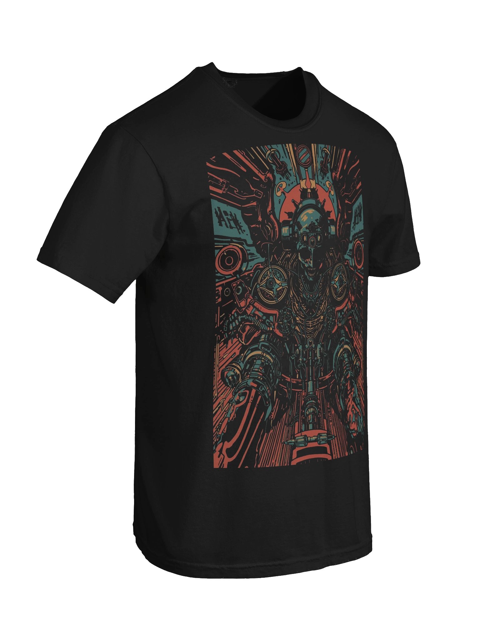 Cyber Mech Sentinel Heavyweight T-Shirt product image (4)