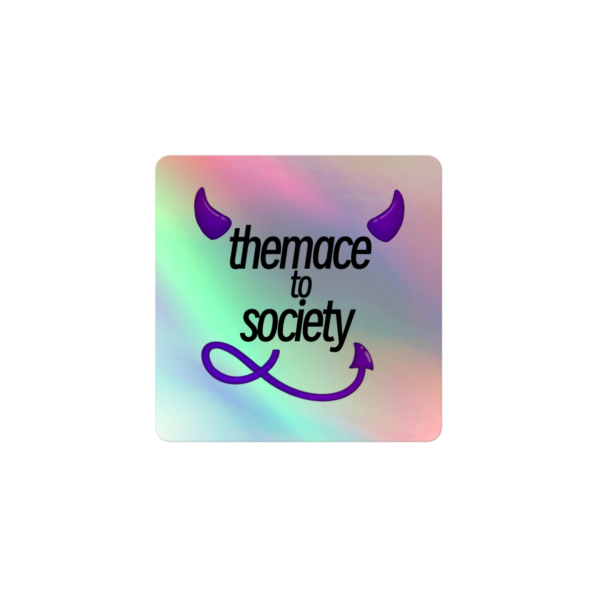 THEMACE TO SOCIETY Holographic Sticker (Square) product image (2)