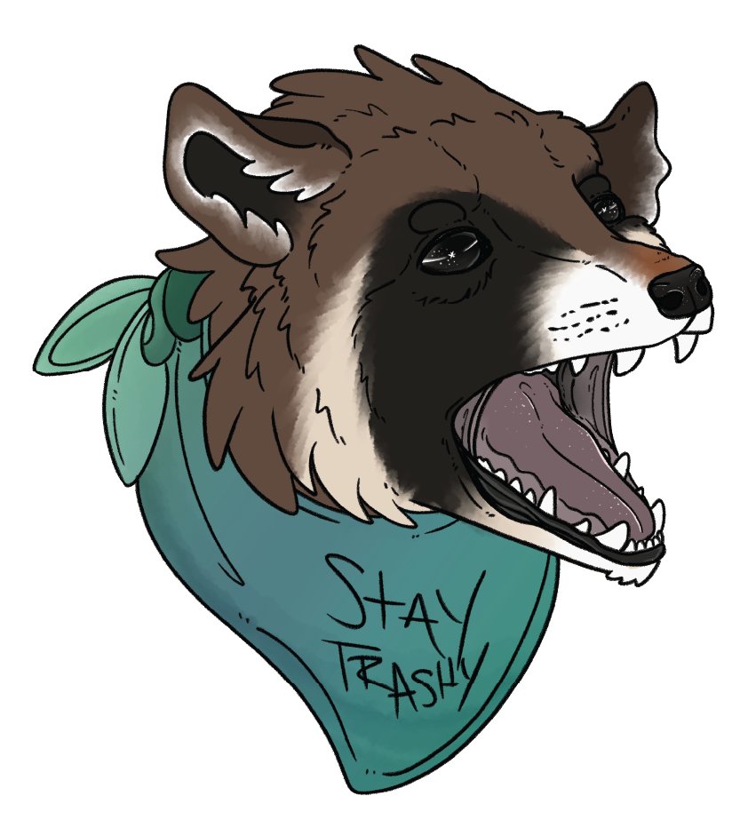 Trash Critter Pride Series Sticker (Stay Trashy Raccoon) product image (1)