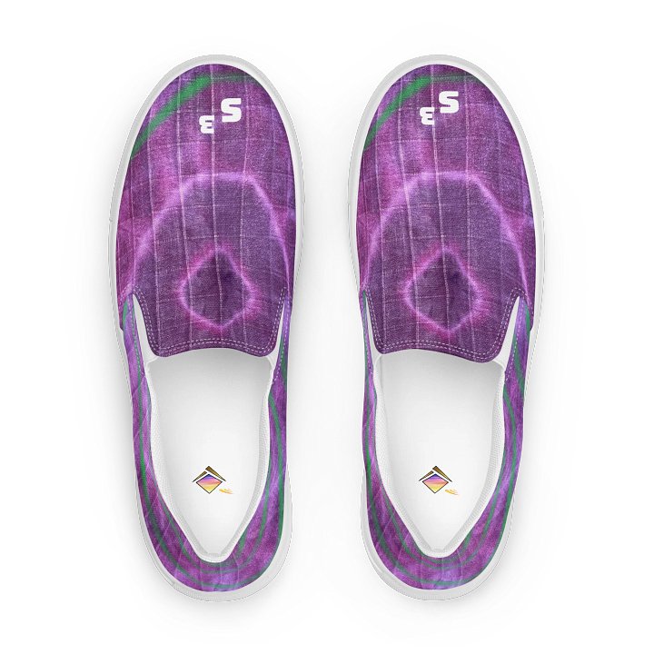 S³ (Men's) Simplistic Purple Tie Dye Slip-On Shoes product image (1)