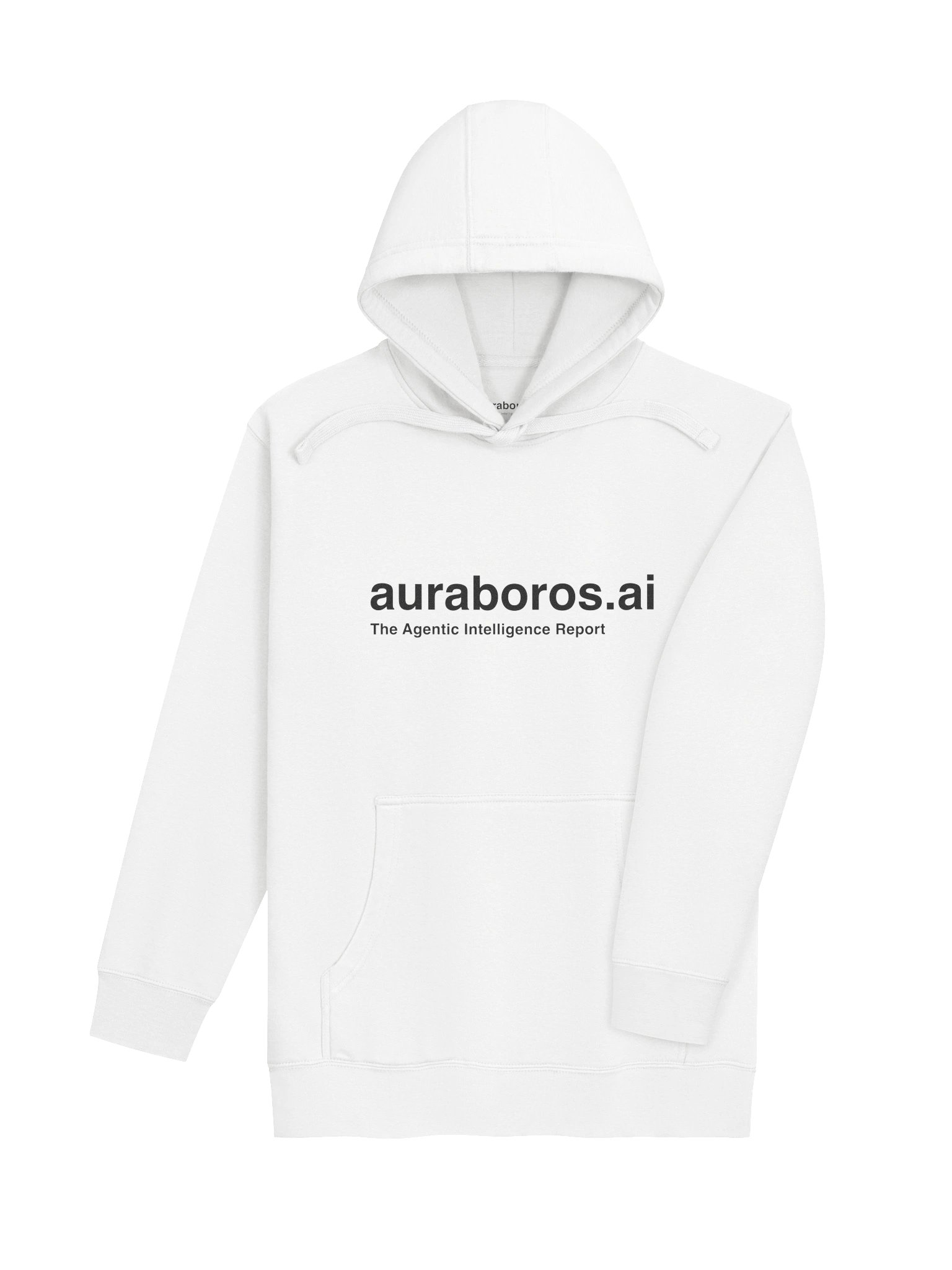 auraboros.ai White Text Hoodie product image (4)