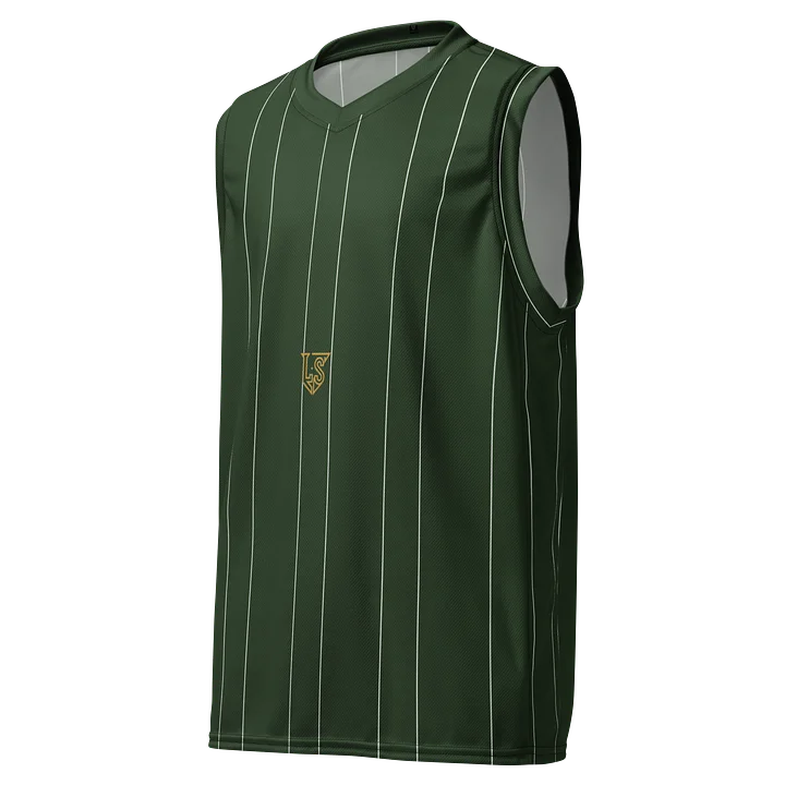 No Cap Green Pen Striped Sleeveless Pattern Design product image (1)