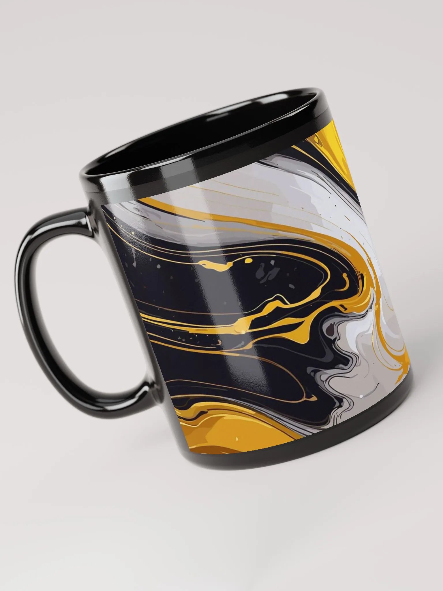 Swirling Monochrome Marble Mug product image (1)