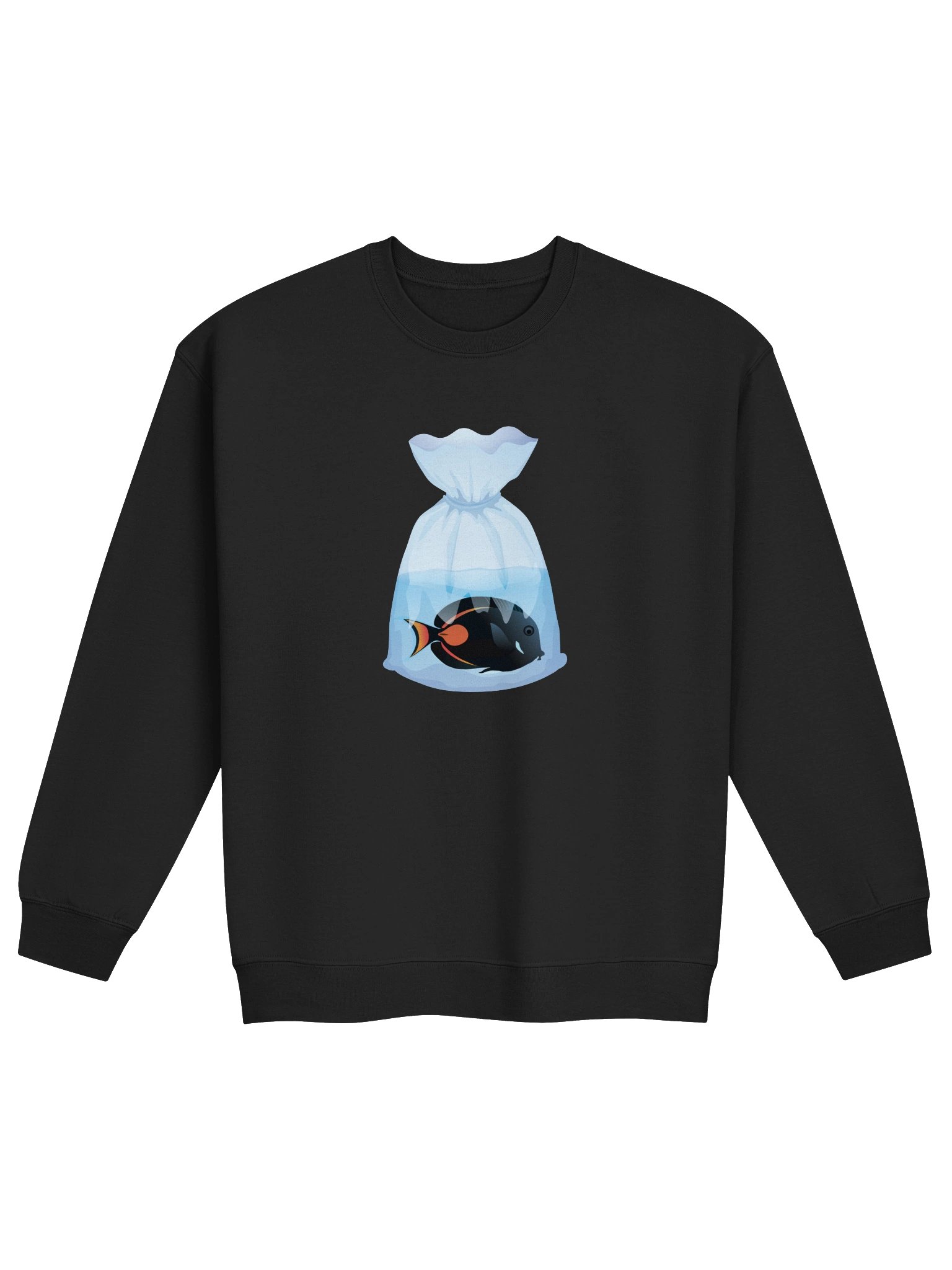 Achilles Tang Fish Bag Sweatshirt – Funny Saltwater Aquarium & Reef Tank Graphic Sweatshirt product image (5)