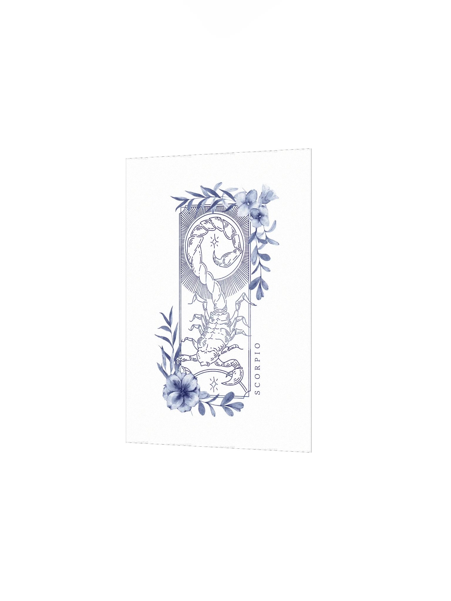 Scorpio Blue Line Art Zodiac Print product image (4)