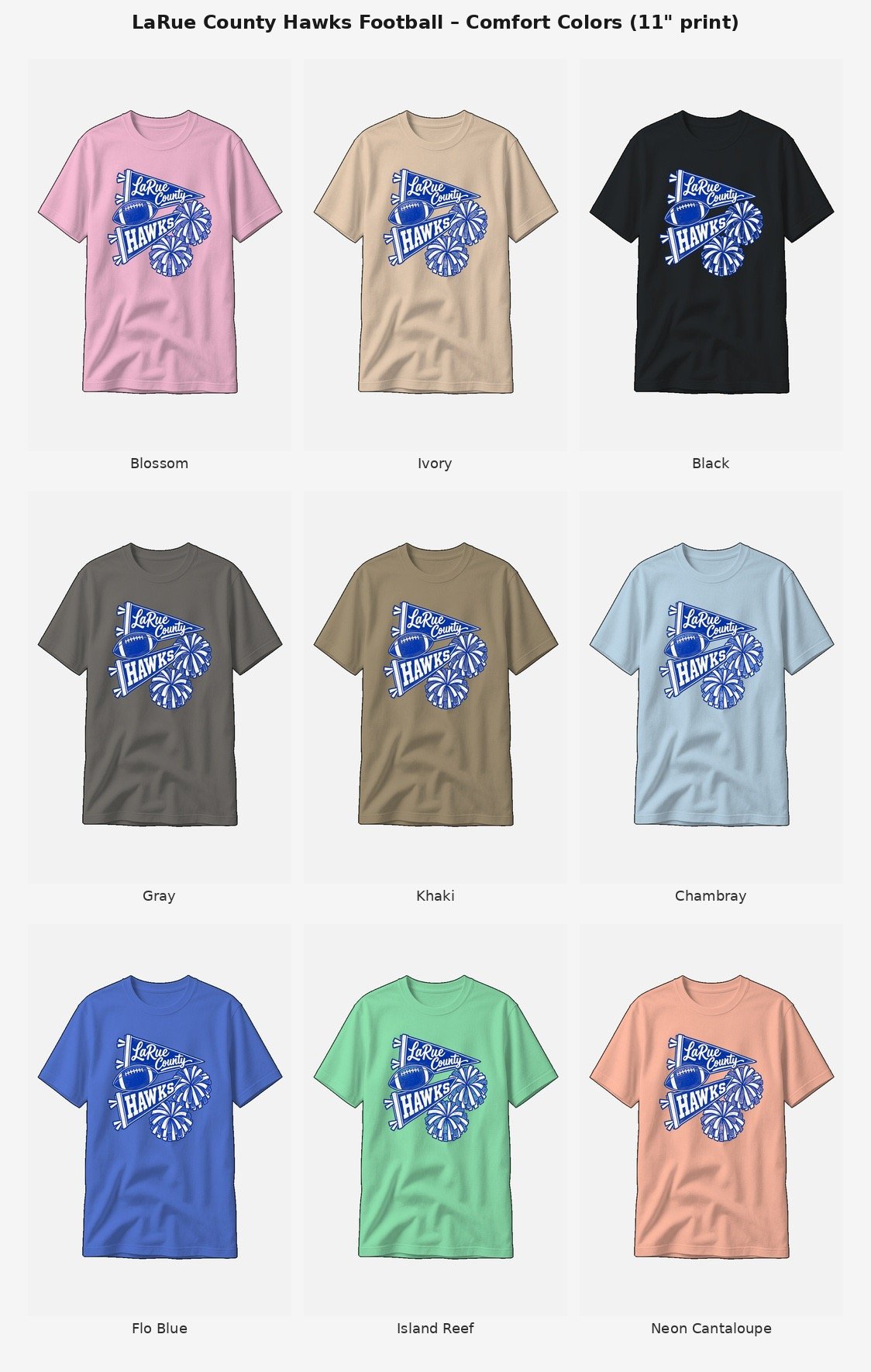 LC Cheer Pom Pom Comfort Colors Tee product image (1)