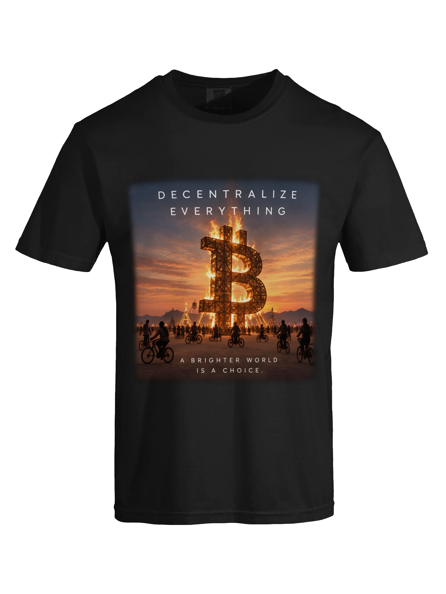 Burning Bitcoin Shirt (Black) product image (9)