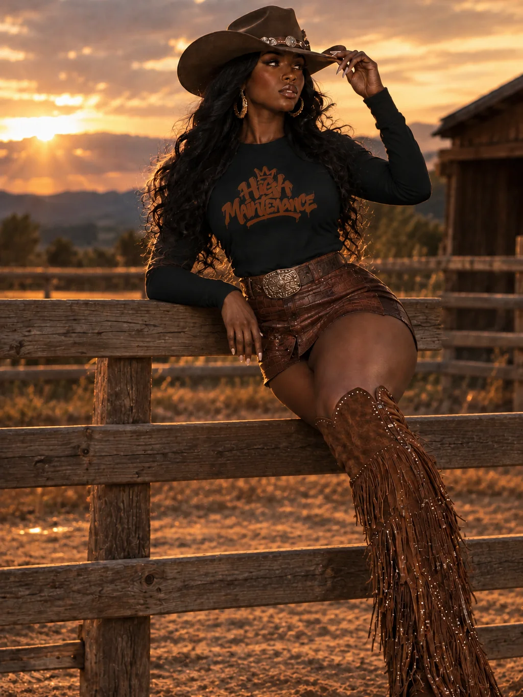 HERitage High Maintenance Long Sleeve In Brown product image (1)