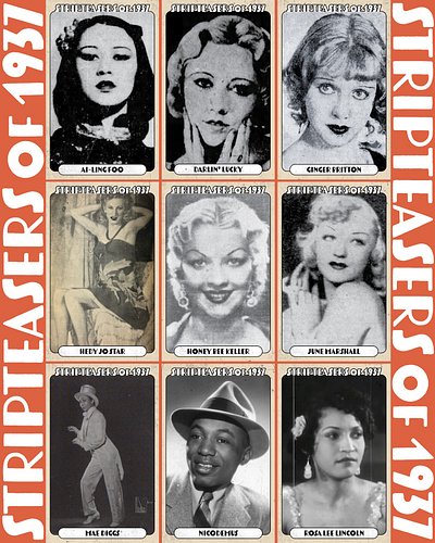 THIS IS IT! The final “pack” of #stripteasersof1937 Collector Cards! The #Kickstarter JUST ended, but you can still order dec...