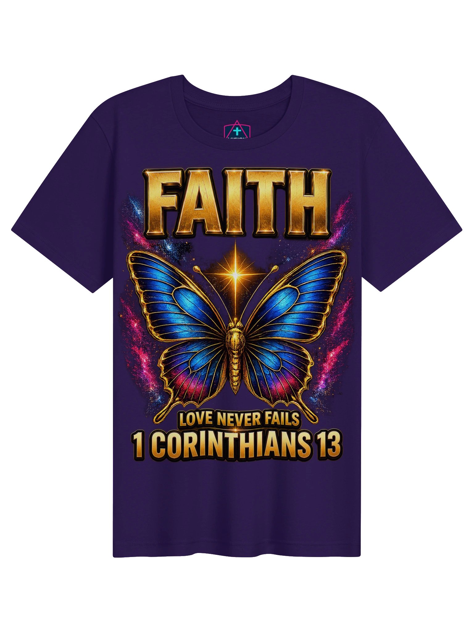 Love Never Fails - Women’s Butterfly - Christian Faith T-shirt product image (3)