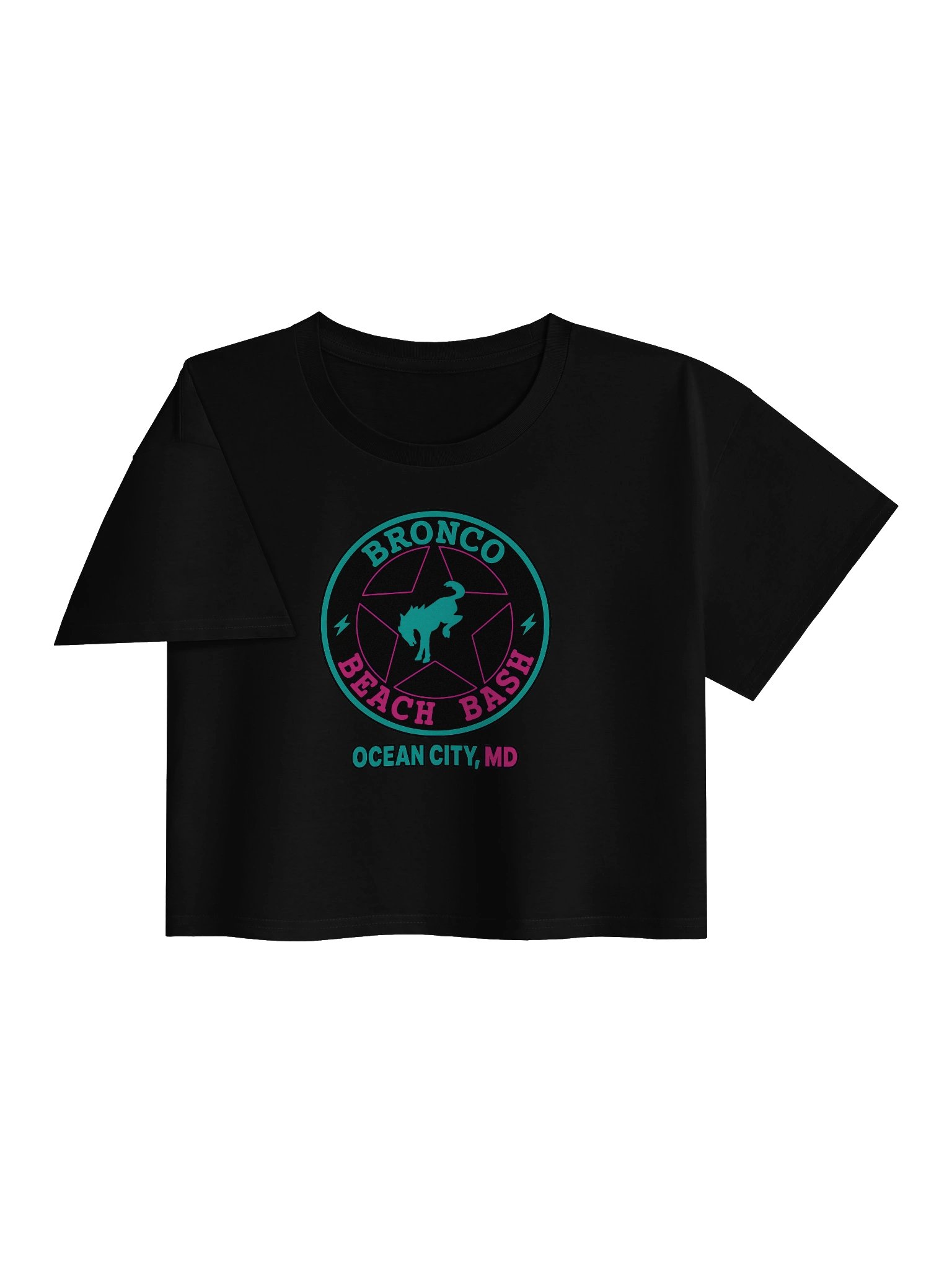 2025 Bronco Beach Bash Ocean City / Destination Bigfoot Bronco Collab | Women's Crop Top (Multiple Colors Available) product image (4)