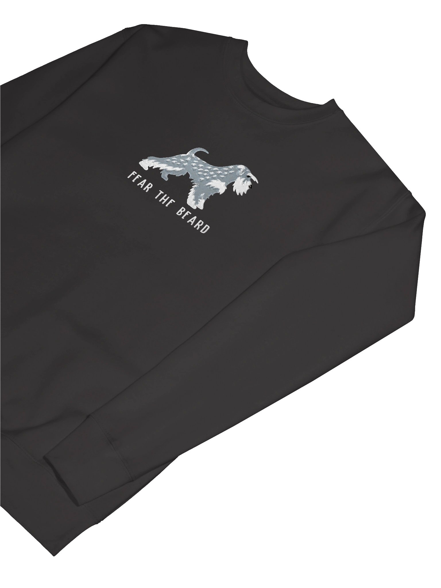 Fear the Beard Sweatshirt (Embroidered) of a Miniature Schnauzer(Salt & Pepper) product image (37)