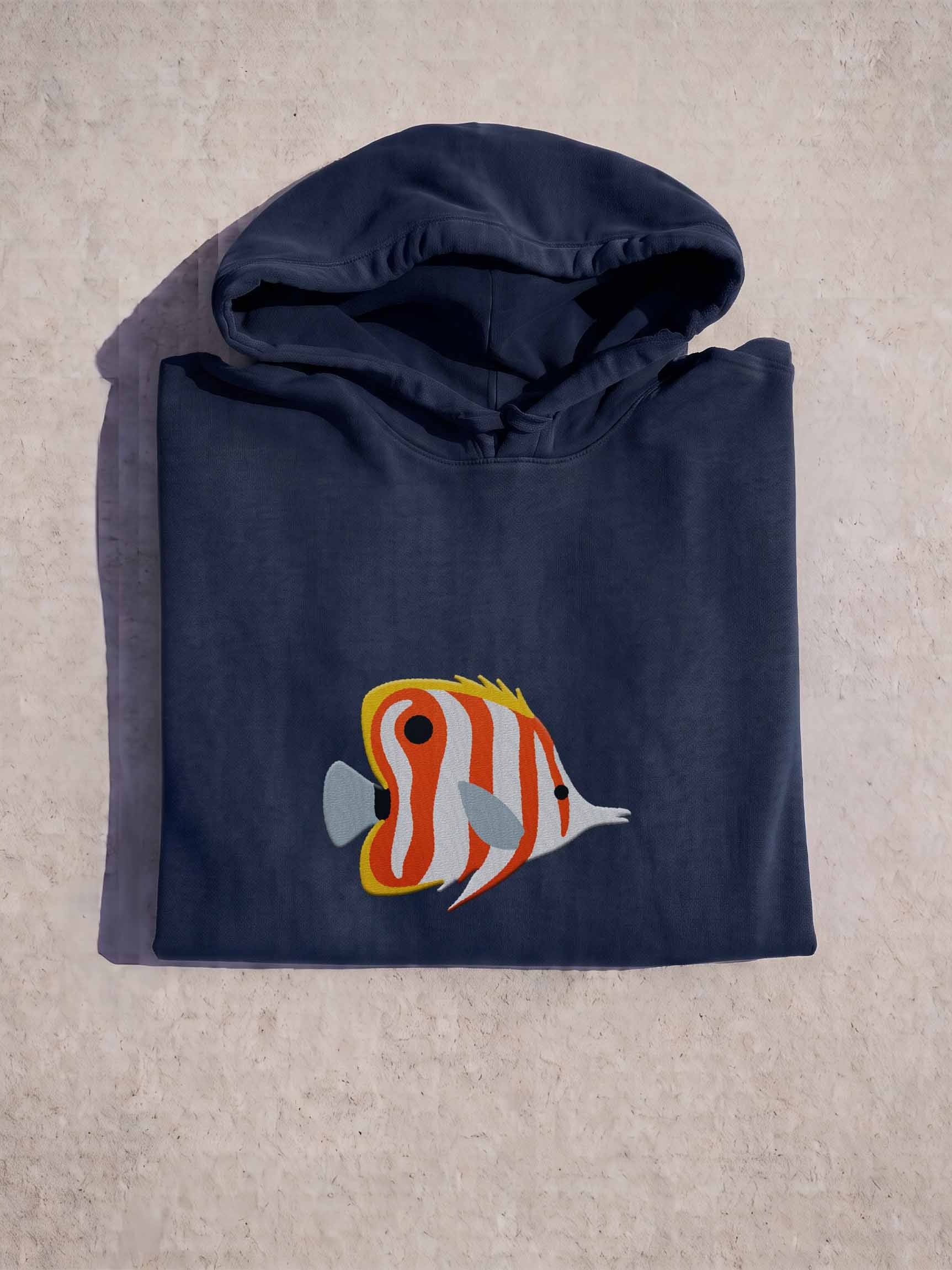 Copperband Butterflyfish Premium Hooded Sweatshirt (Embroidered) for Reef and Marine Aquarium Lovers product image (1)
