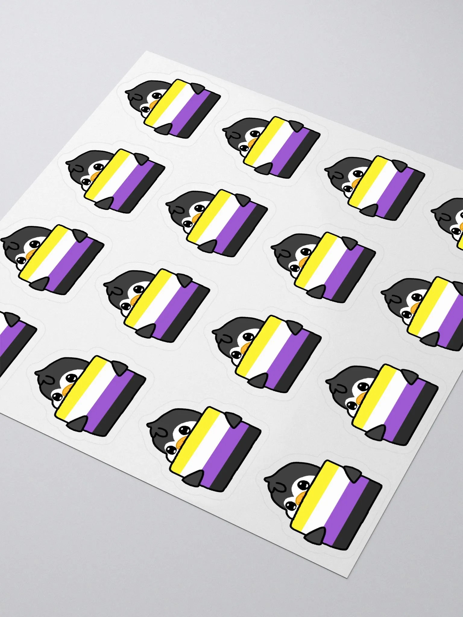 "Non-Binary Pride" Lil' Guy - Mini Sticker Sheet product image (3)