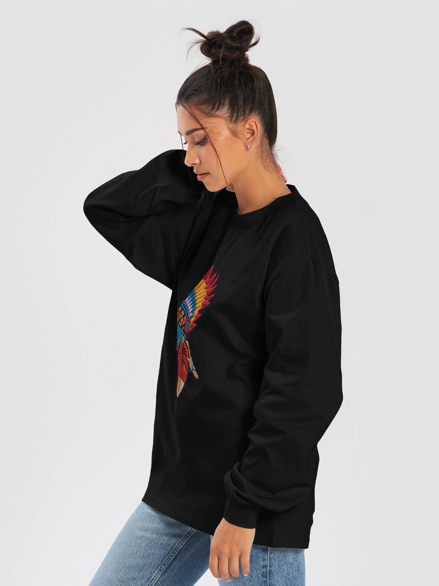 Aborigine In Lak'ech Ala K'in Crewneck Sweatshirt — Mayan Culture Ancestral Streetwear | Lawin & Drawin product image (7)