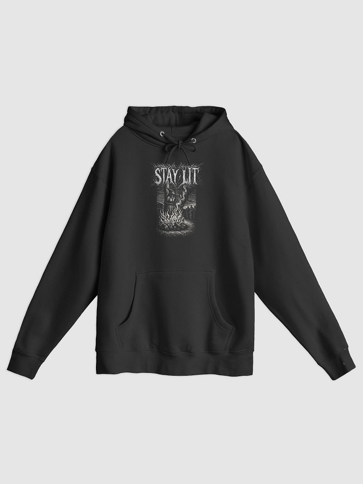 STAY LIT - witch burning at the stake, funny, vintage woodcut, meme hoodie sweatshirt product image (1)