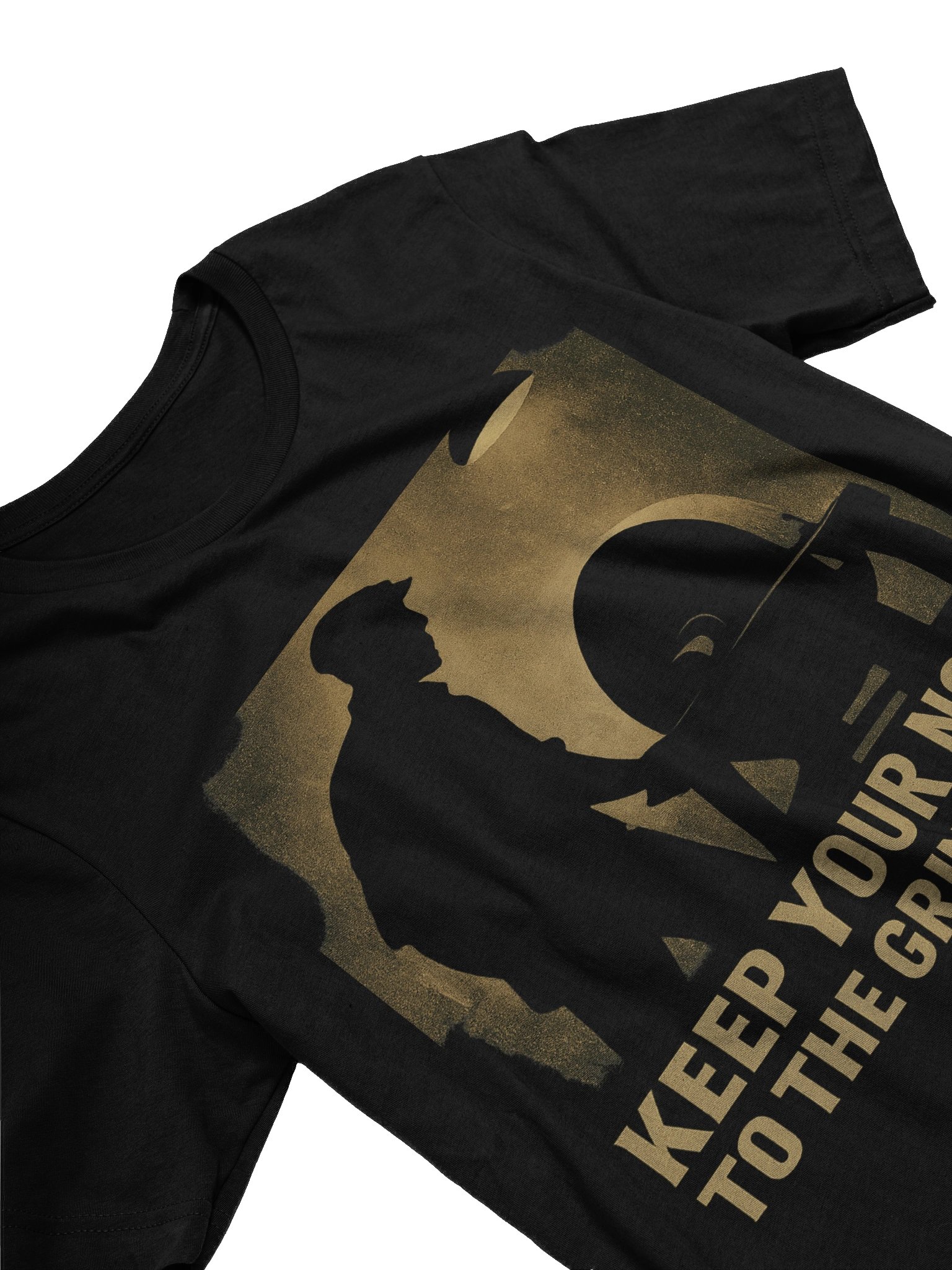 Keep Your Nose to the Grindstone T-Shirt – Vintage Working Class Silhouette Graphic Tee product image (3)