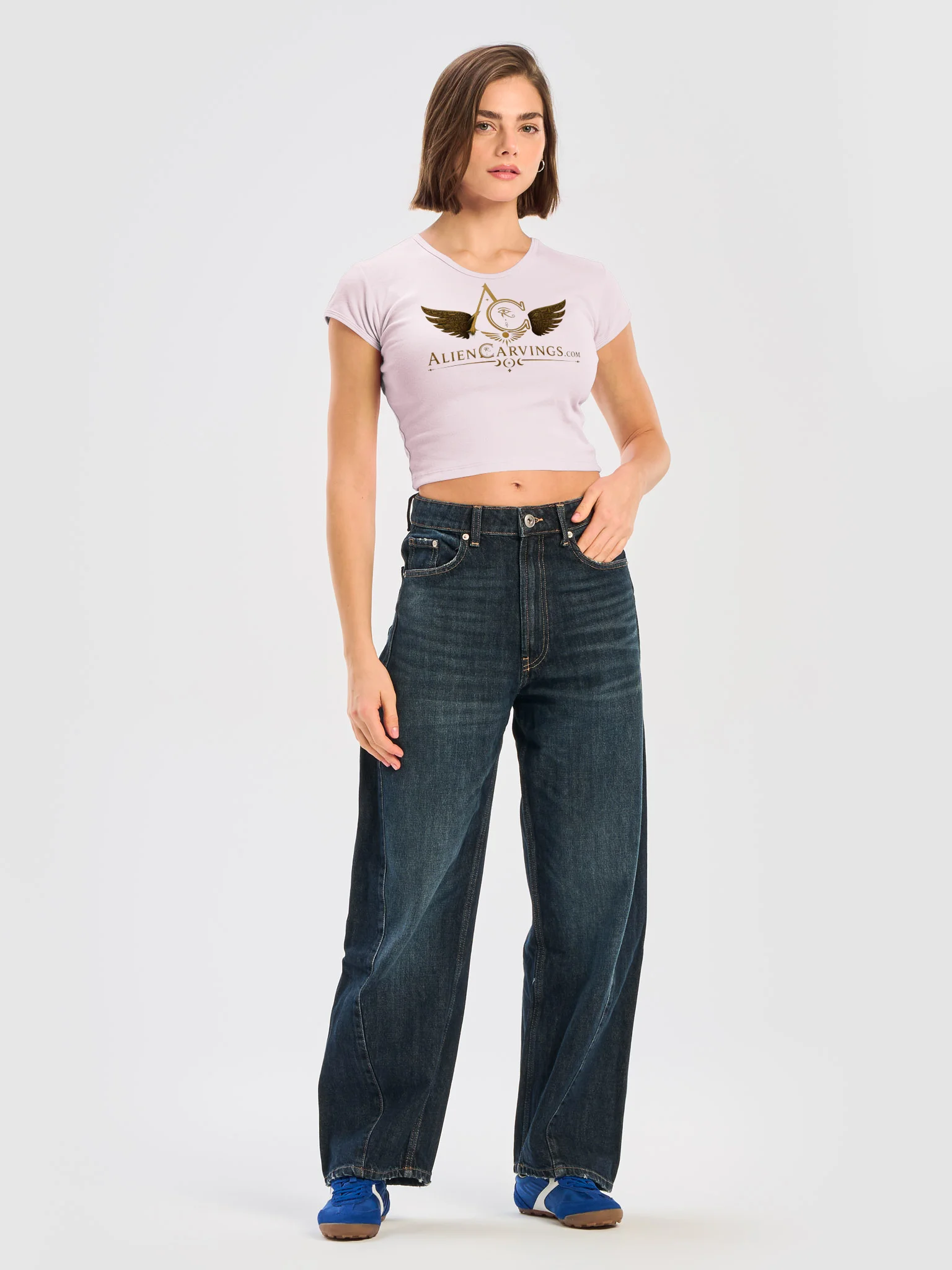 Female Anubis Authority Baby Pink Crop Top product image (5)