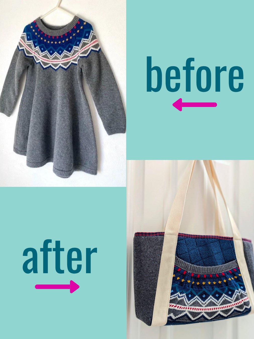 Fair Isle Pocket Tote product image (6)