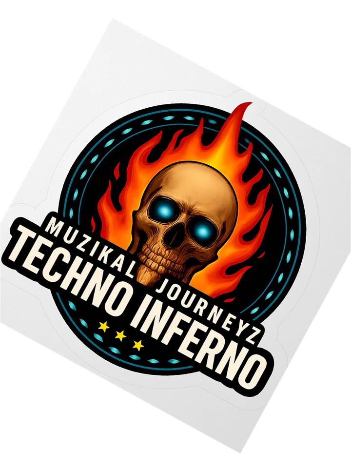 Techno Inferno Skull Sticker product image (2)