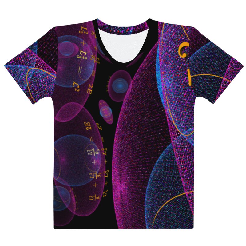 Poinsot's Pixel Spaceship 2 - Physics of the Gyroscope Women's Crew Neck T-Shirt product image (3)